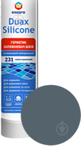 Герметик силіконовий Eskaro Duax Silicone №248 графітово-сірий 300 мл - фото 2