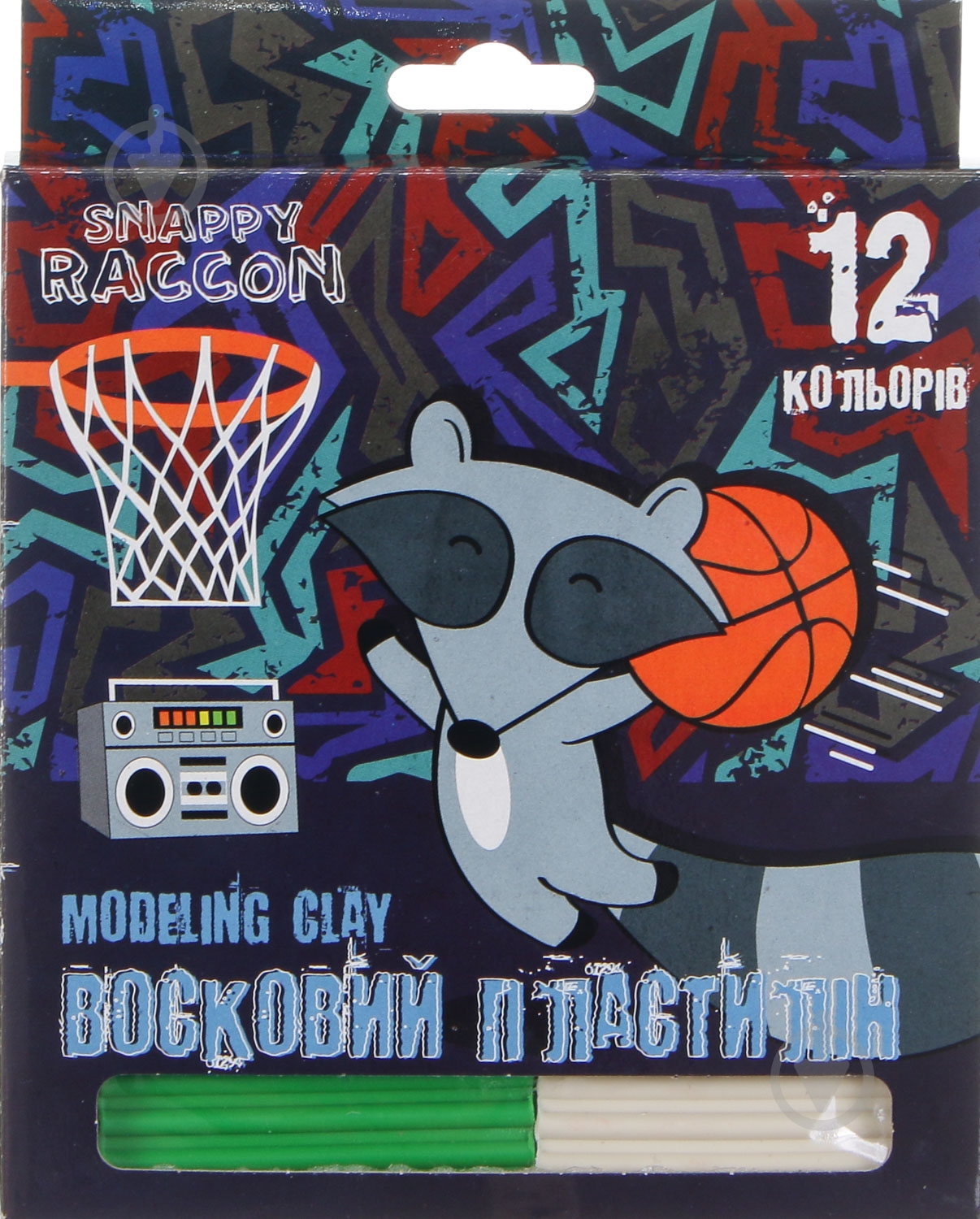 Пластилін восковий Raccon 12 кольорів - фото 1 Пластилін восковий Raccon 12 кольорів - фото 1
