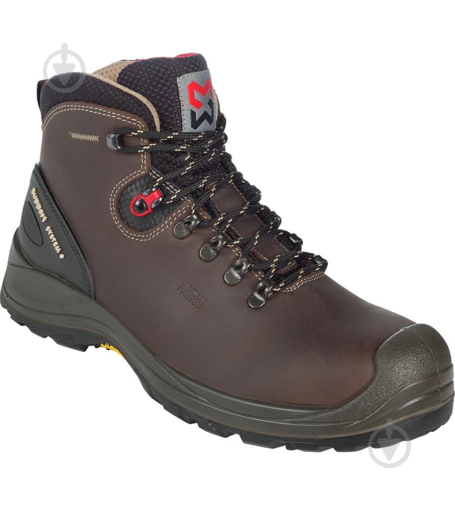 Ботинки рабочие WURTH MODYF з пластиковым подноском S3, подошва VIBRAM HRO р.44 M322022044 коричневый - фото 2