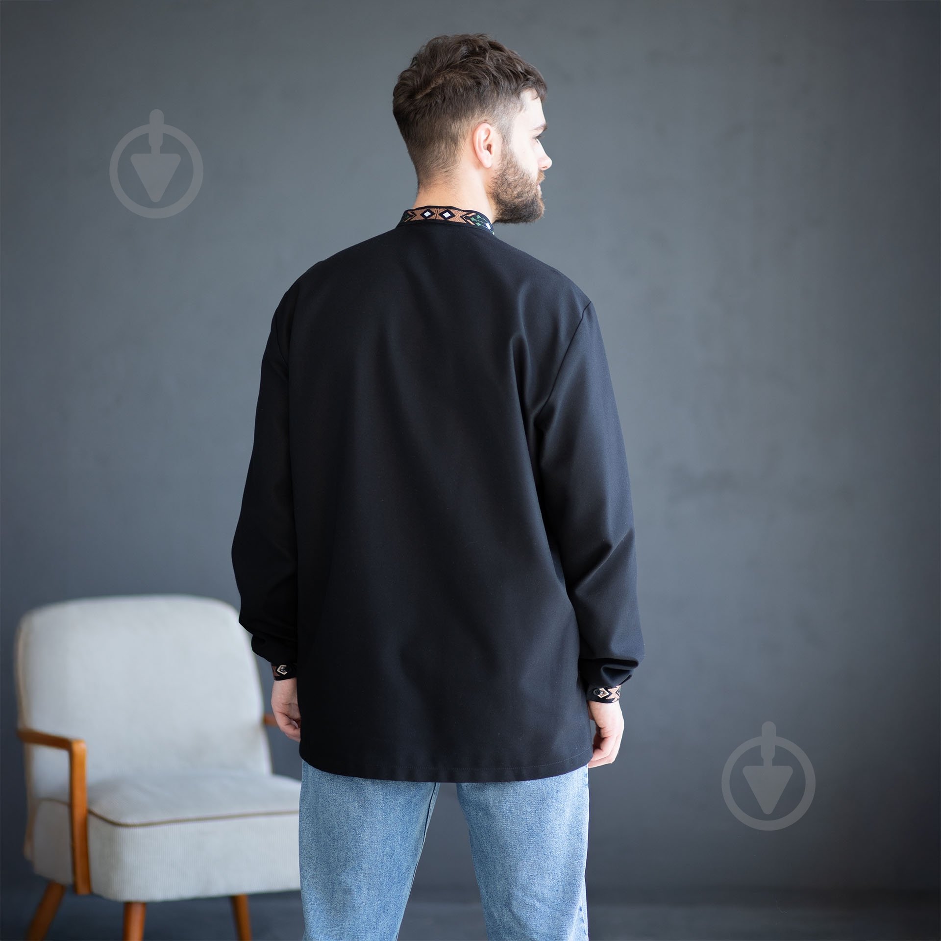 Вышиванка Эдельвика черный р. XXL 392-24/00 - фото 5 Вышиванка Эдельвика черный р. XXL 392-24/00 - фото 5