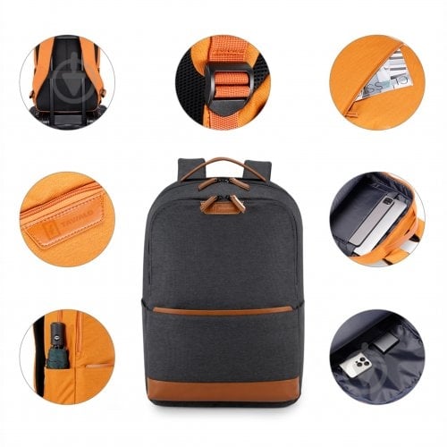 Рюкзак TD20 PORTA серый 20 л - фото 3