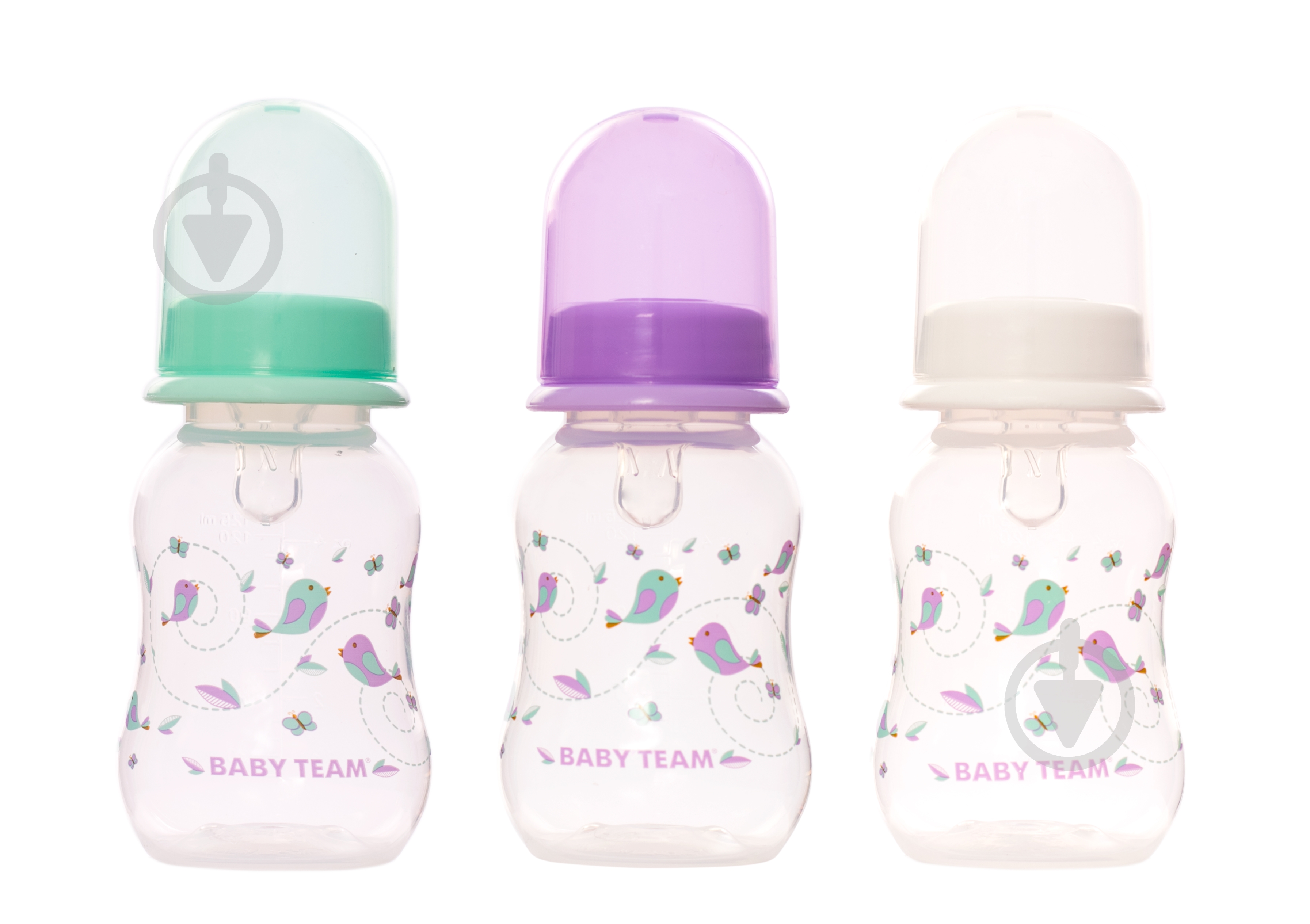 Бутылка детская Baby Team с силиконовой соской в ассортименте 125 мл 1111 - фото 1
