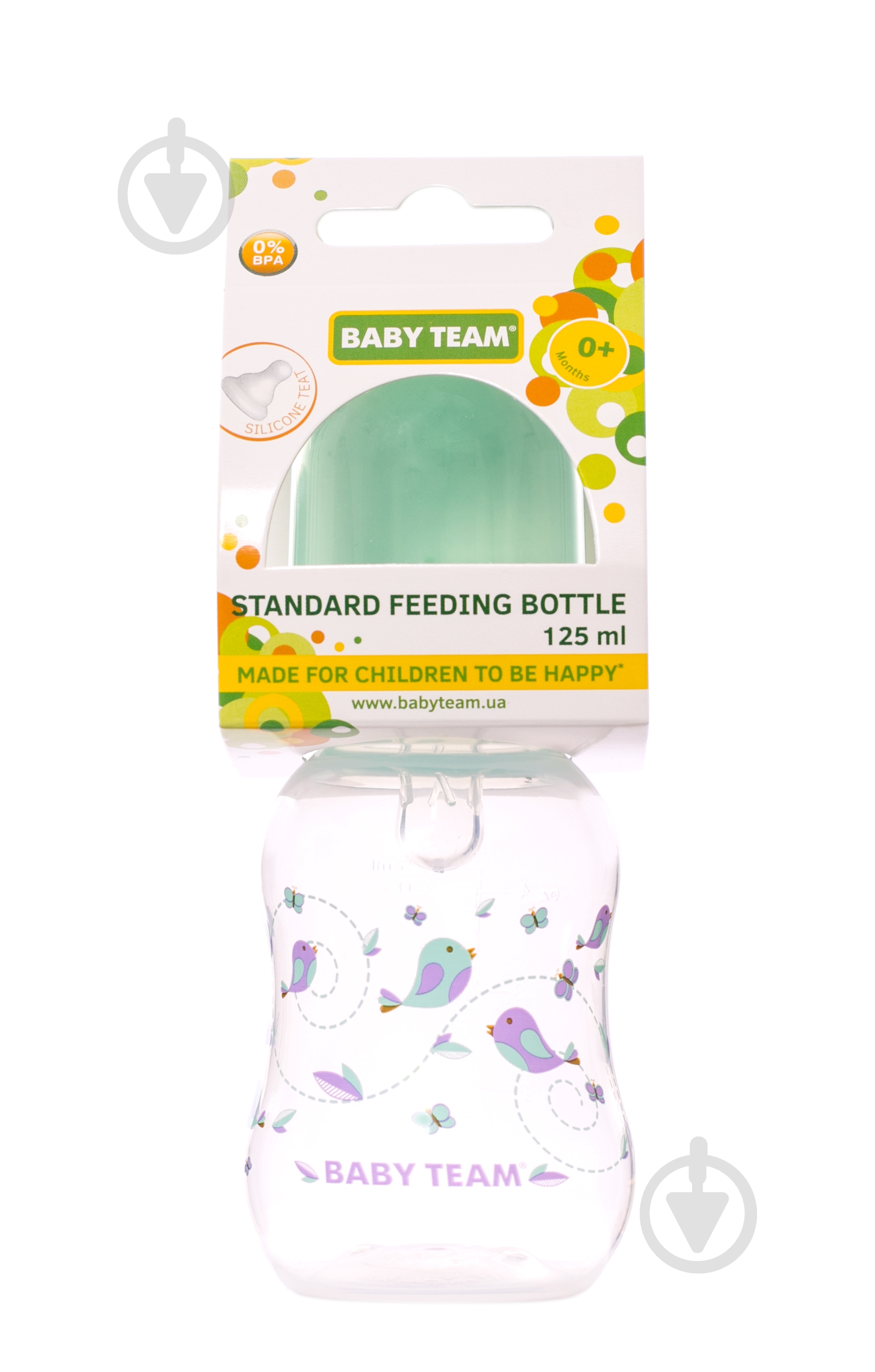 Бутылка детская Baby Team с силиконовой соской в ассортименте 125 мл 1111 - фото 5