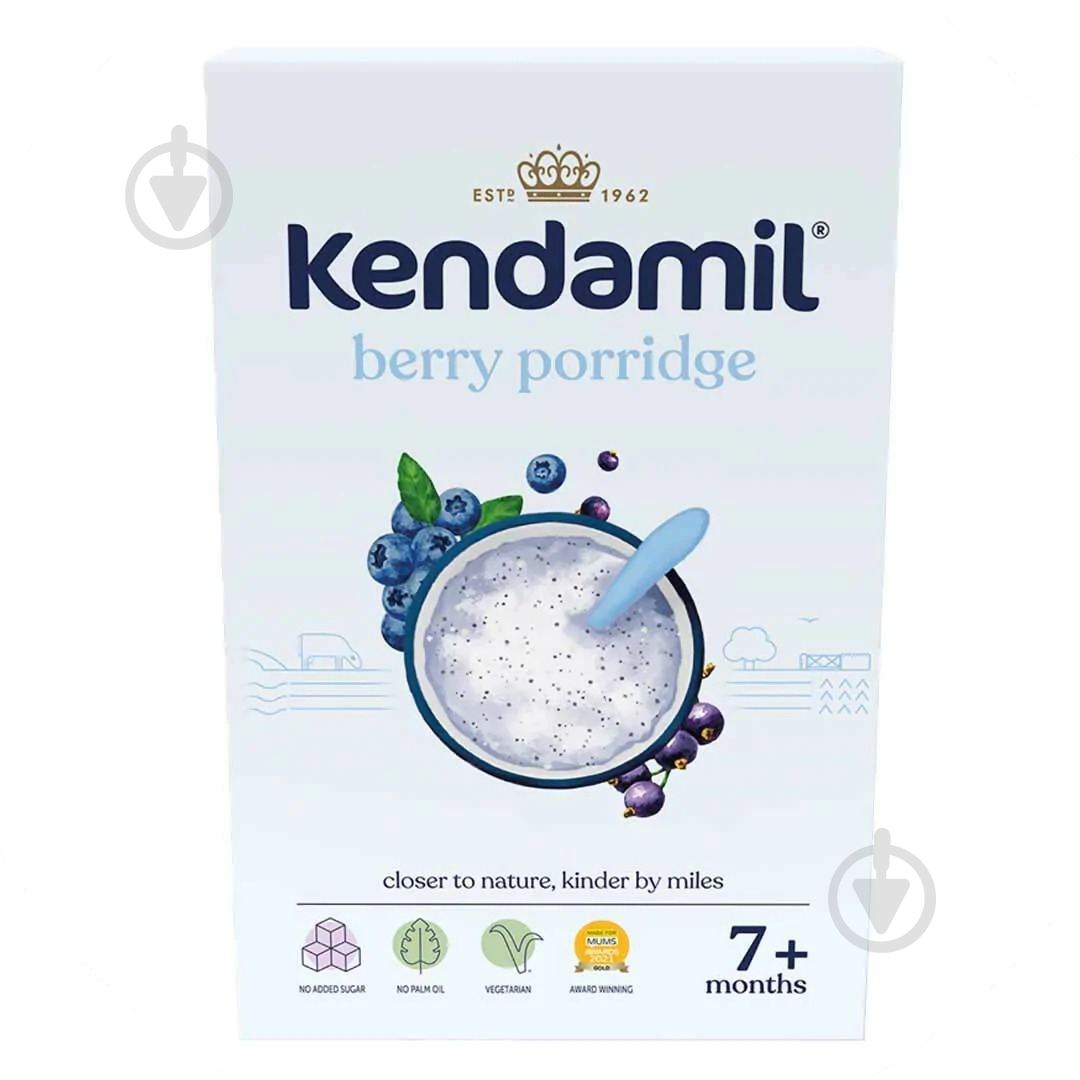 Каша Kendamil от 7 месяцев молочная каша с ягодами для детей с 7 месяцев (92000007) 150 г - фото 1 Каша Kendamil от 7 месяцев молочная каша с ягодами для детей с 7 месяцев (92000007) 150 г - фото 1