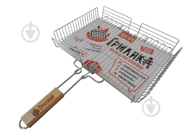 Решітка-гриль зі знімною ручкою Гриляка універсальна L 30х25 см - фото 2 Решітка-гриль зі знімною ручкою Гриляка універсальна L 30х25 см - фото 2