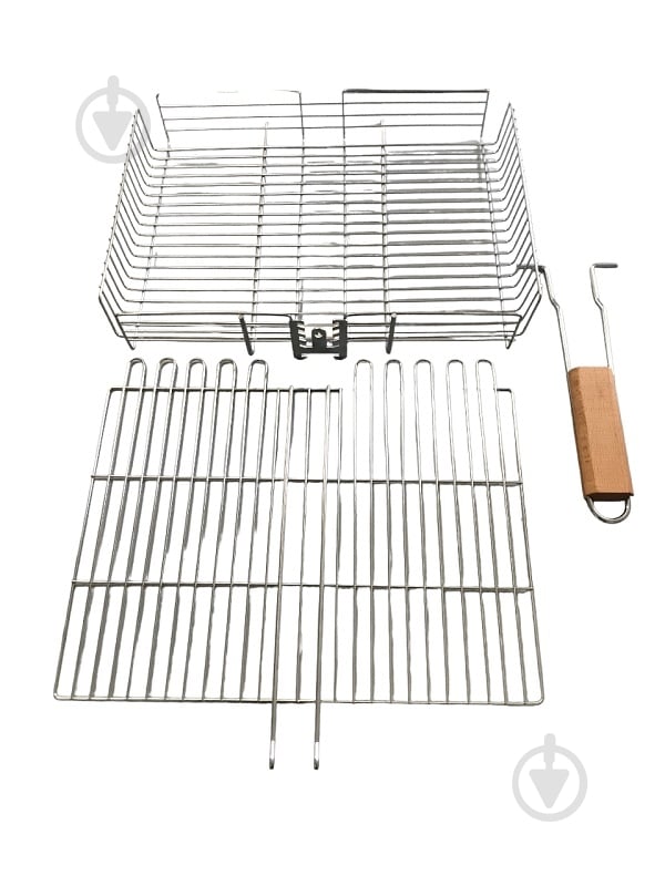 Решітка-гриль зі знімною ручкою Гриляка універсальна L 30х25 см - фото 4 Решітка-гриль зі знімною ручкою Гриляка універсальна L 30х25 см - фото 4