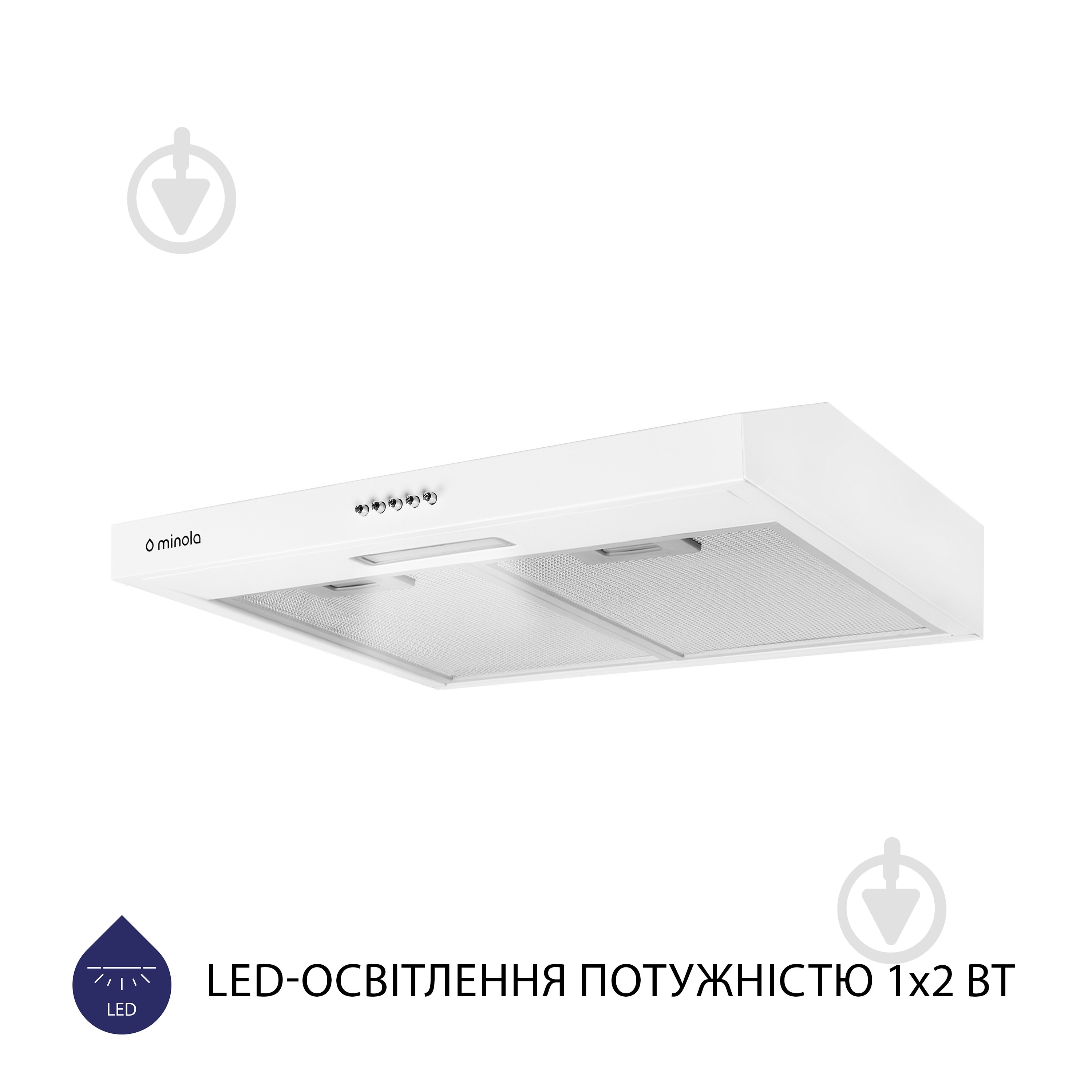 Вытяжка Minola HPL 504 WH плоская - фото 2