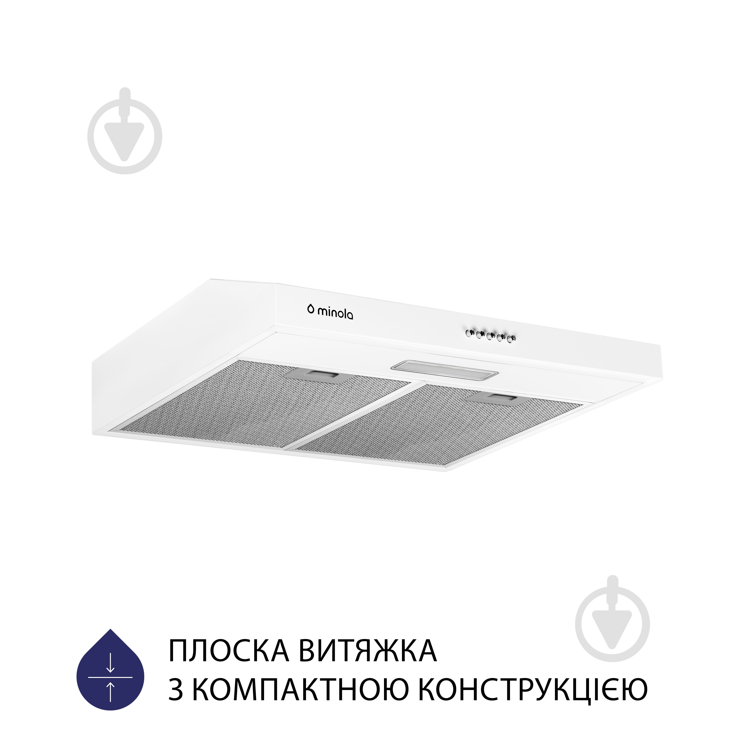 Вытяжка Minola HPL 504 WH плоская - фото 3