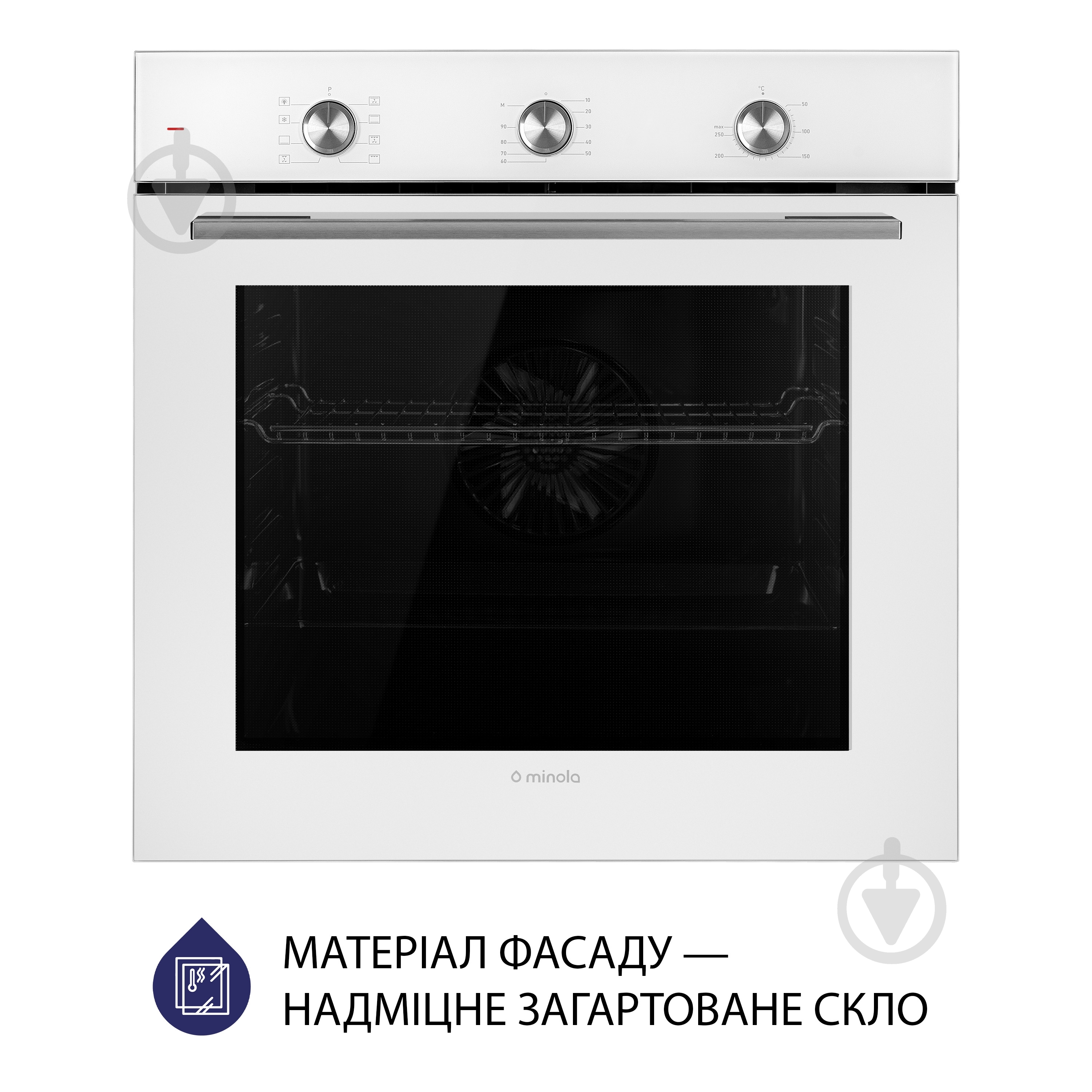 Духовой шкаф Minola EO 684 WH электрический встраиваемый - фото 2