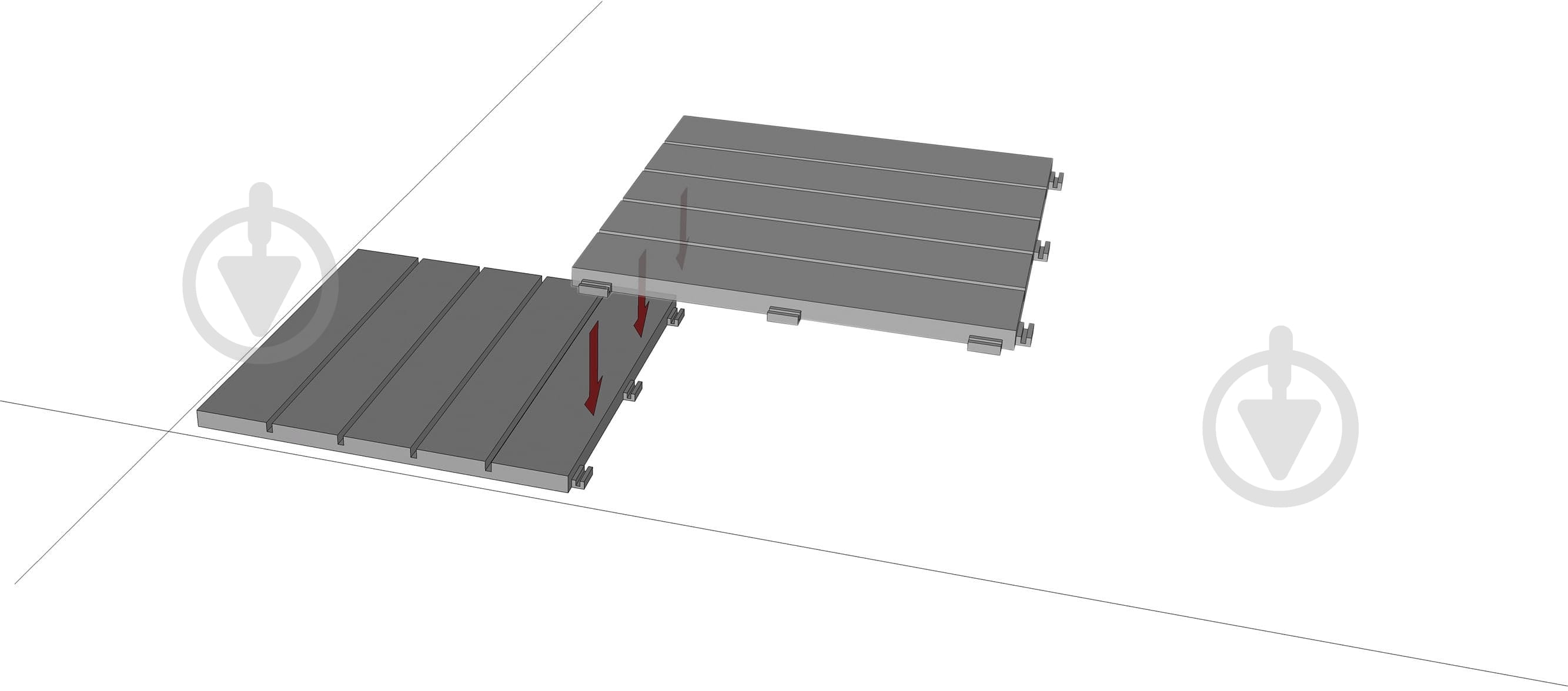 Модульное покрытие MultyHome Cosmopolitan Мокко 30x30 cм - фото 8