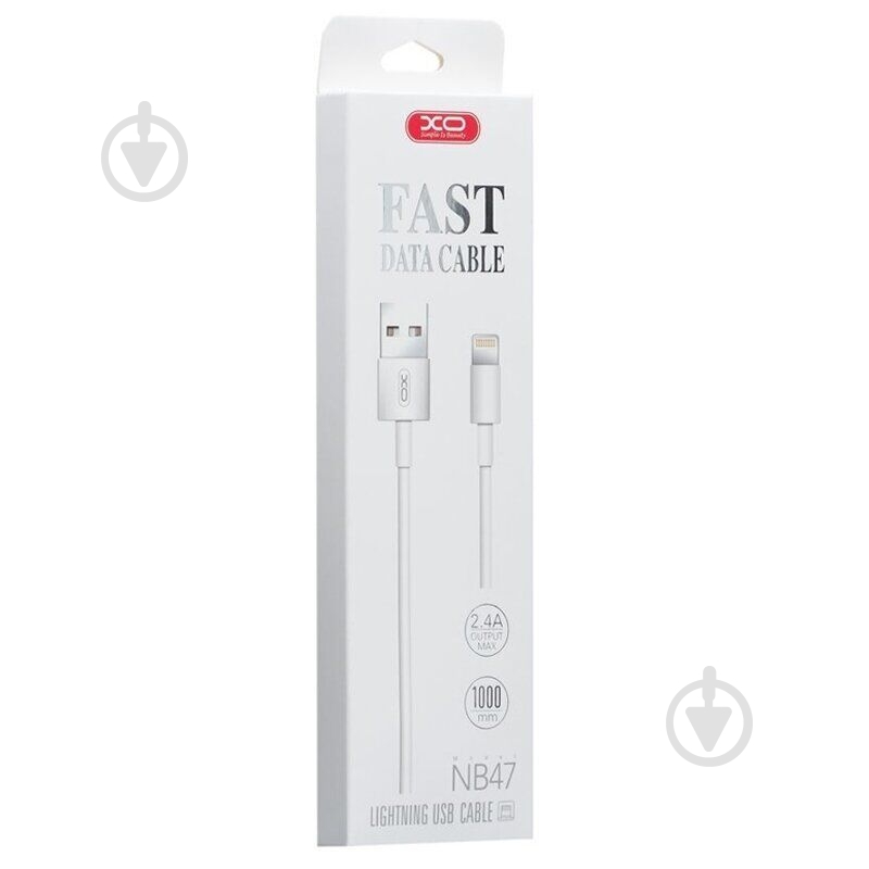 Кабель Xo USB A - Lightning NB47 2.0 1 м white - фото 2