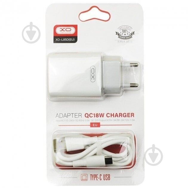 Зарядний пристрій Xo L85D QC3.0 18W+Type-C - фото 2