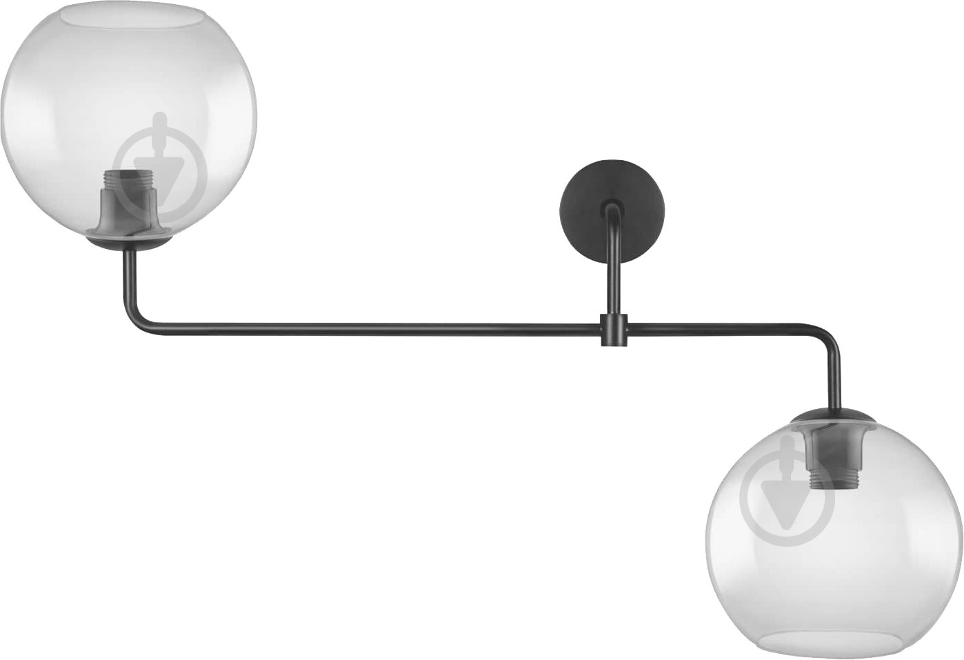 Люстра Ledvance Globe Double 2x60 Вт E27 черный - фото 1