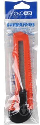 Нож канцелярский Economix 18 мм E40513 черно-красный - фото 4