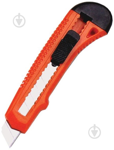 Нож канцелярский Economix 18 мм E40513 черно-красный - фото 1