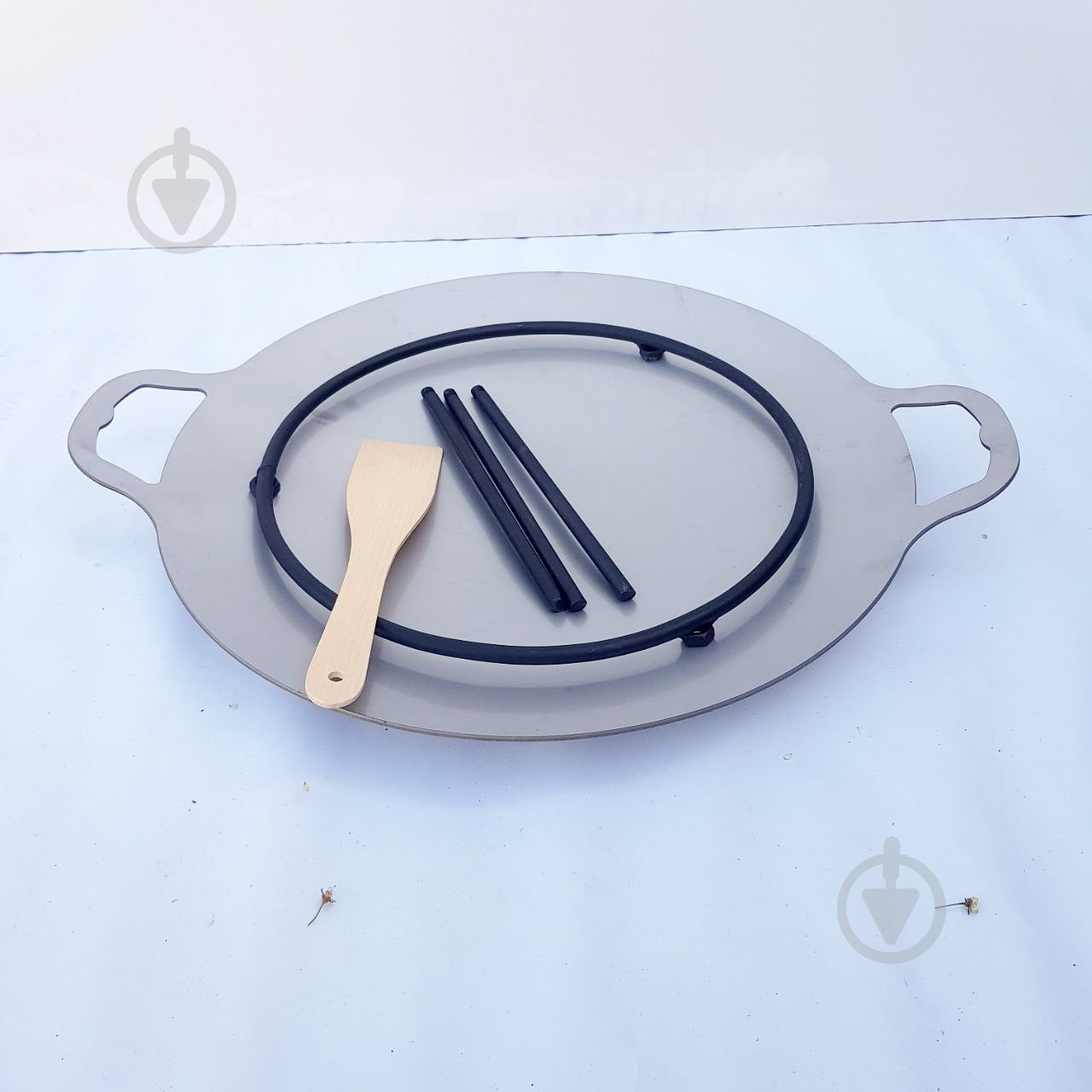 Тарілка-сковорода ø470 мм з харчової нержавіючої сталі - фото 3