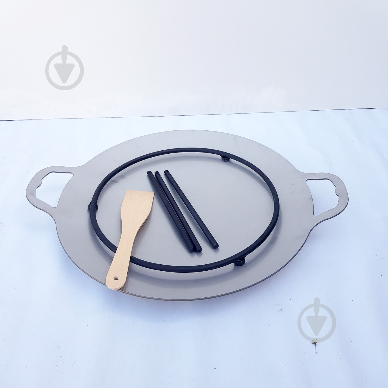 Тарілка-сковорода ø470 мм з харчової нержавіючої сталі - фото 2