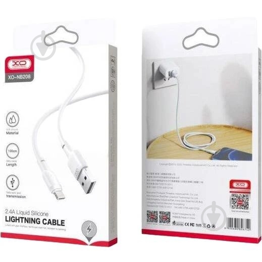 Кабель Xo USB A - L NB208 1 м white - фото 2 Кабель Xo USB A - L NB208 1 м white - фото 2
