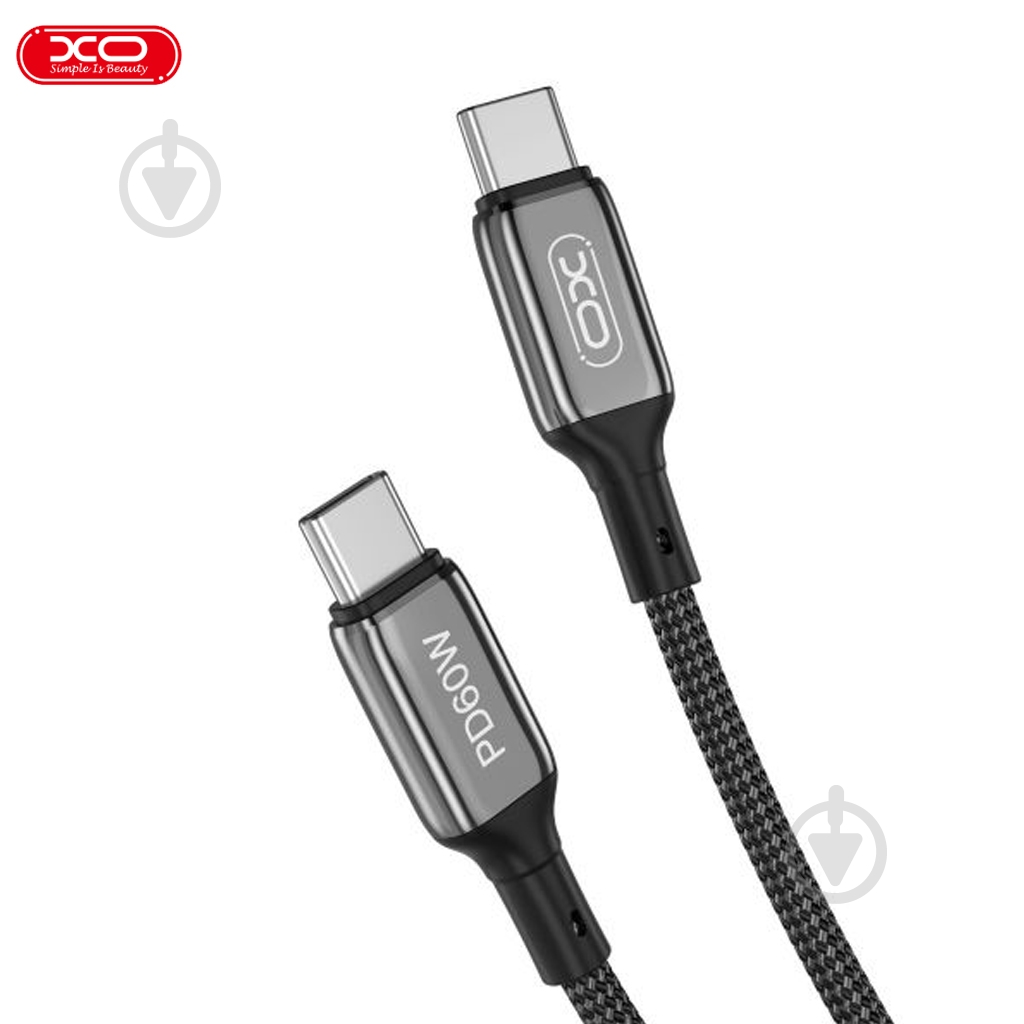 Кабель Xo USB C- Lightning NB-Q180A 20W 1 м black - фото 2 Кабель Xo USB C- Lightning NB-Q180A 20W 1 м black - фото 2