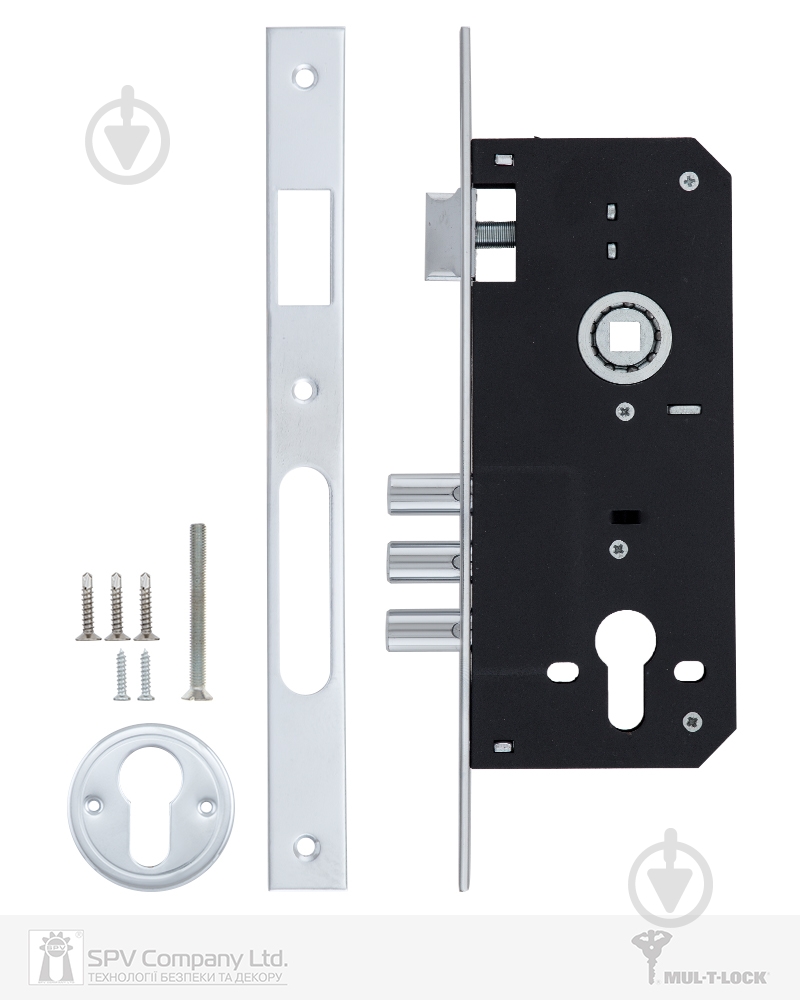Дверной замок входной Mul-T-Lock 1-WAY DIN 204S NC UNIV BS 45 мм SP - фото 4