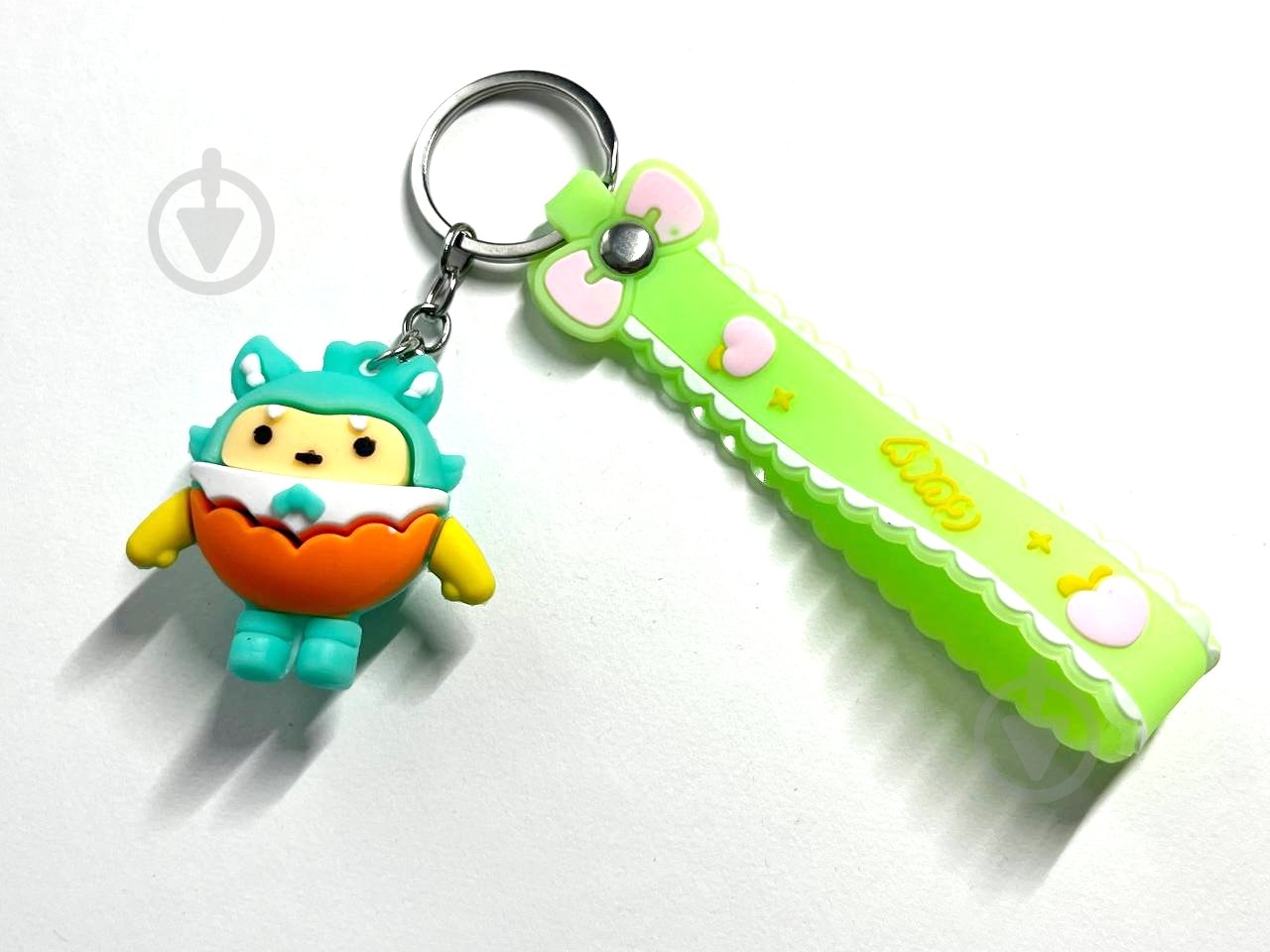 Брелок для ключей Eggy яйцо зеленое - фото 1