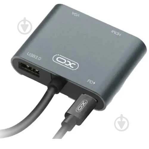 Адаптер Xo HUB001 (4 in 1) серебро - фото 2