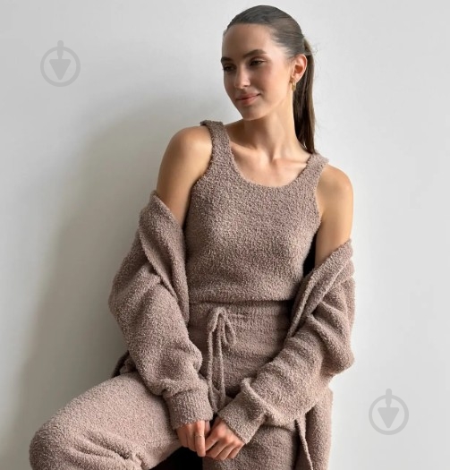 Топ вязаный MISO Soft р. one size (S-L) коричневый - фото 1