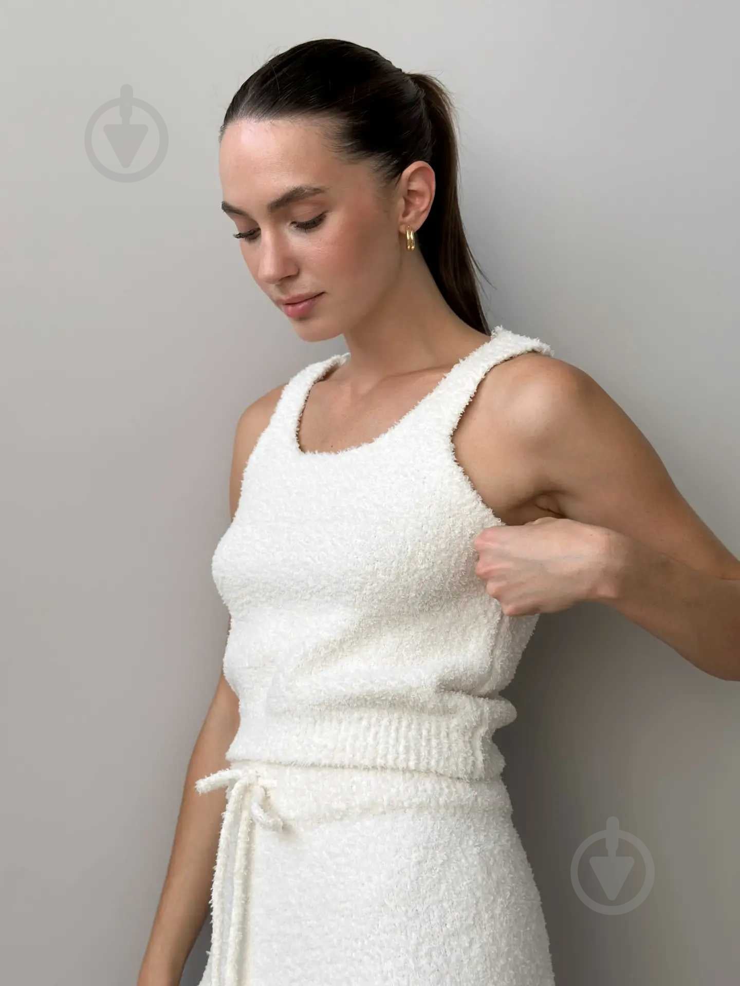 Топ вязаный MISO Soft р. onesize (S/L) белый - фото 1 Топ вязаный MISO Soft р. onesize (S/L) белый - фото 1