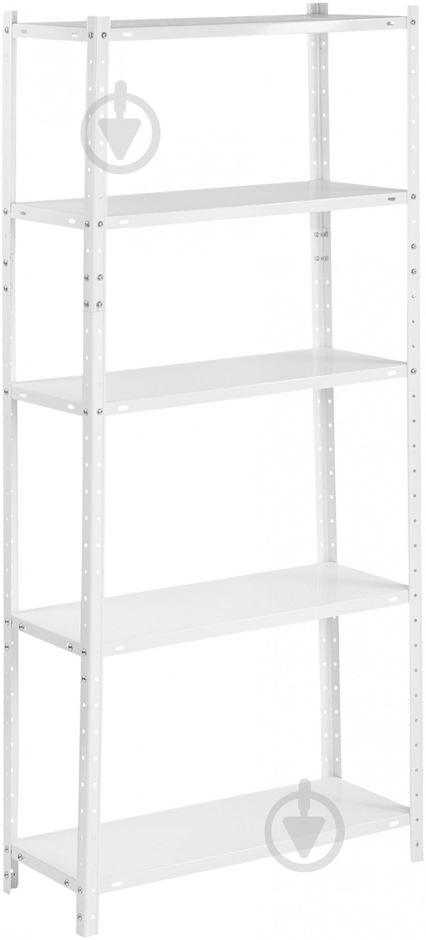 Стеллаж 1700x750x300 мм Гранд белый металл полки 5 шт. крашенный - фото 1