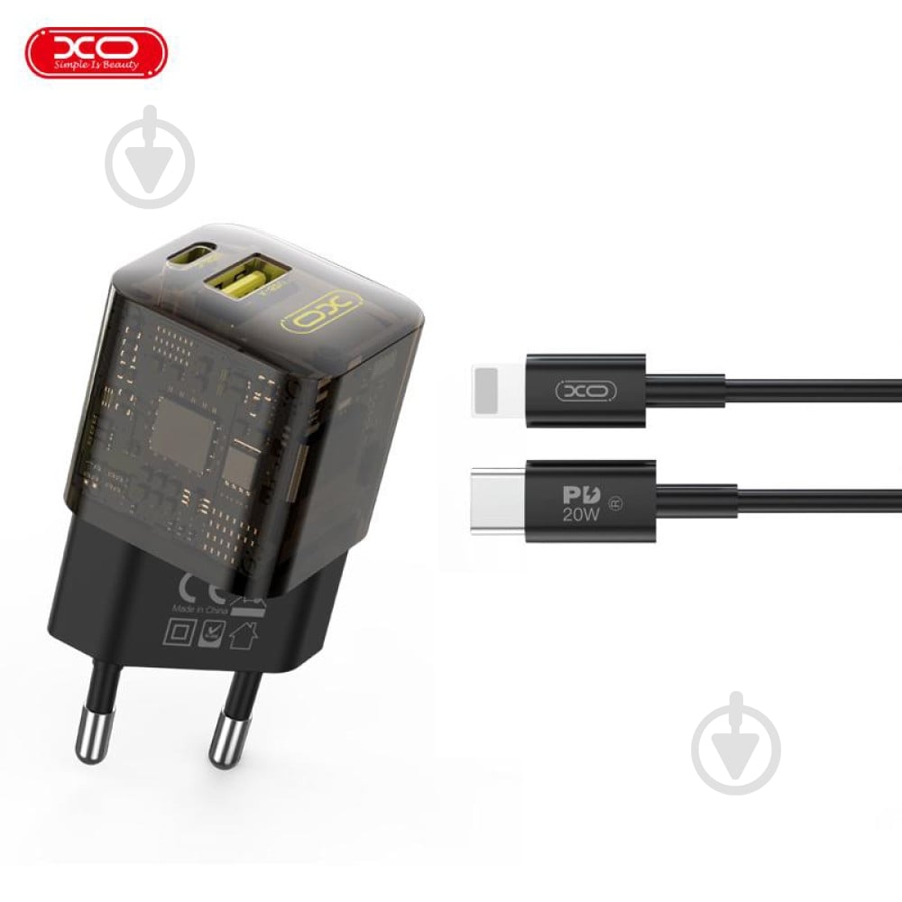 Зарядное устройство Xo Lightning ce05 PD30W/QC18W - фото 2