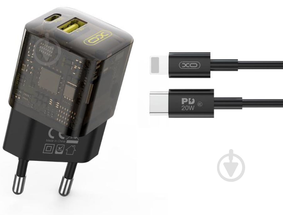 Зарядное устройство Xo Lightning ce05 PD30W/QC18W - фото 1