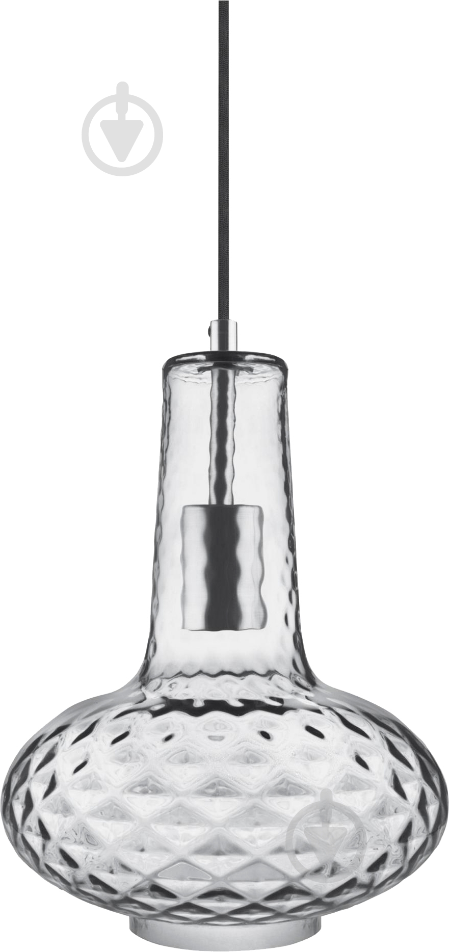 Люстра Ledvance Carved Pendant Pear 1x60 Вт E27 серый дымчатый - фото 1