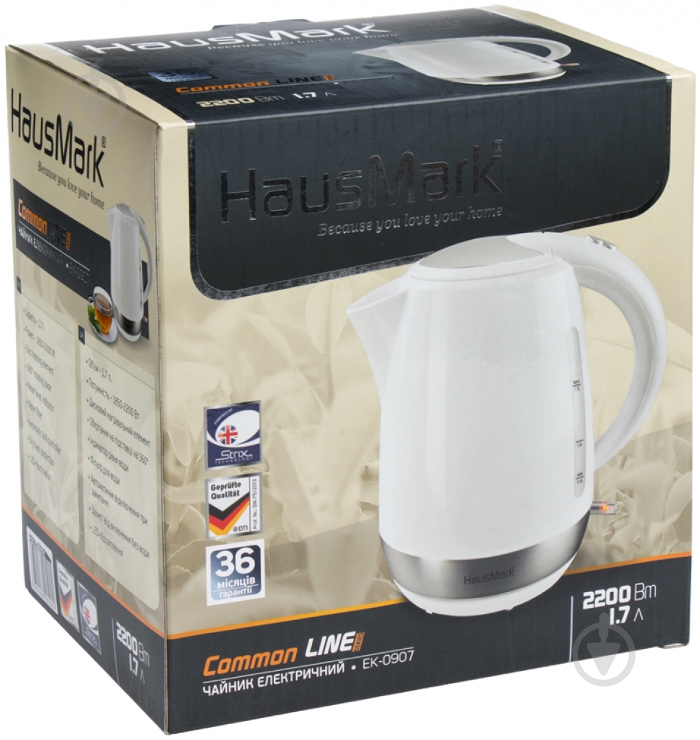 Электрочайник HausMark EK09007 - фото 4