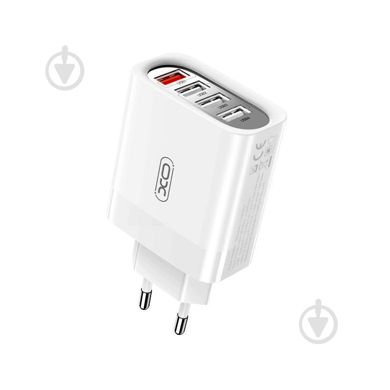 Зарядний пристрій Xo L100 QC3.0+3USB 2.4A - фото 1