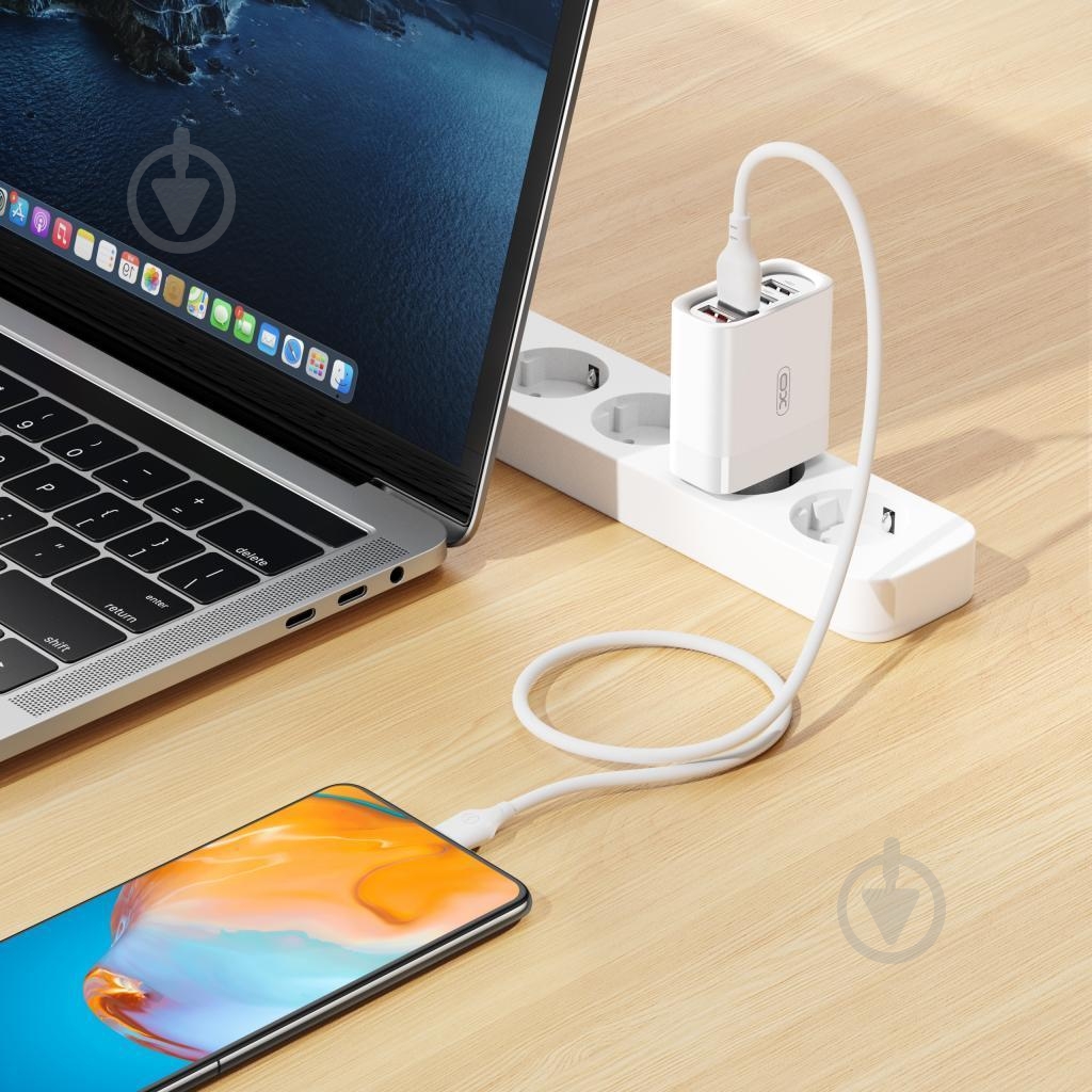 Зарядний пристрій Xo L100 QC3.0+3USB 2.4A - фото 3