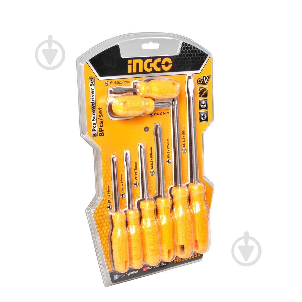 Набір викруток INGCO 8 шт HKSD0858 - фото 2