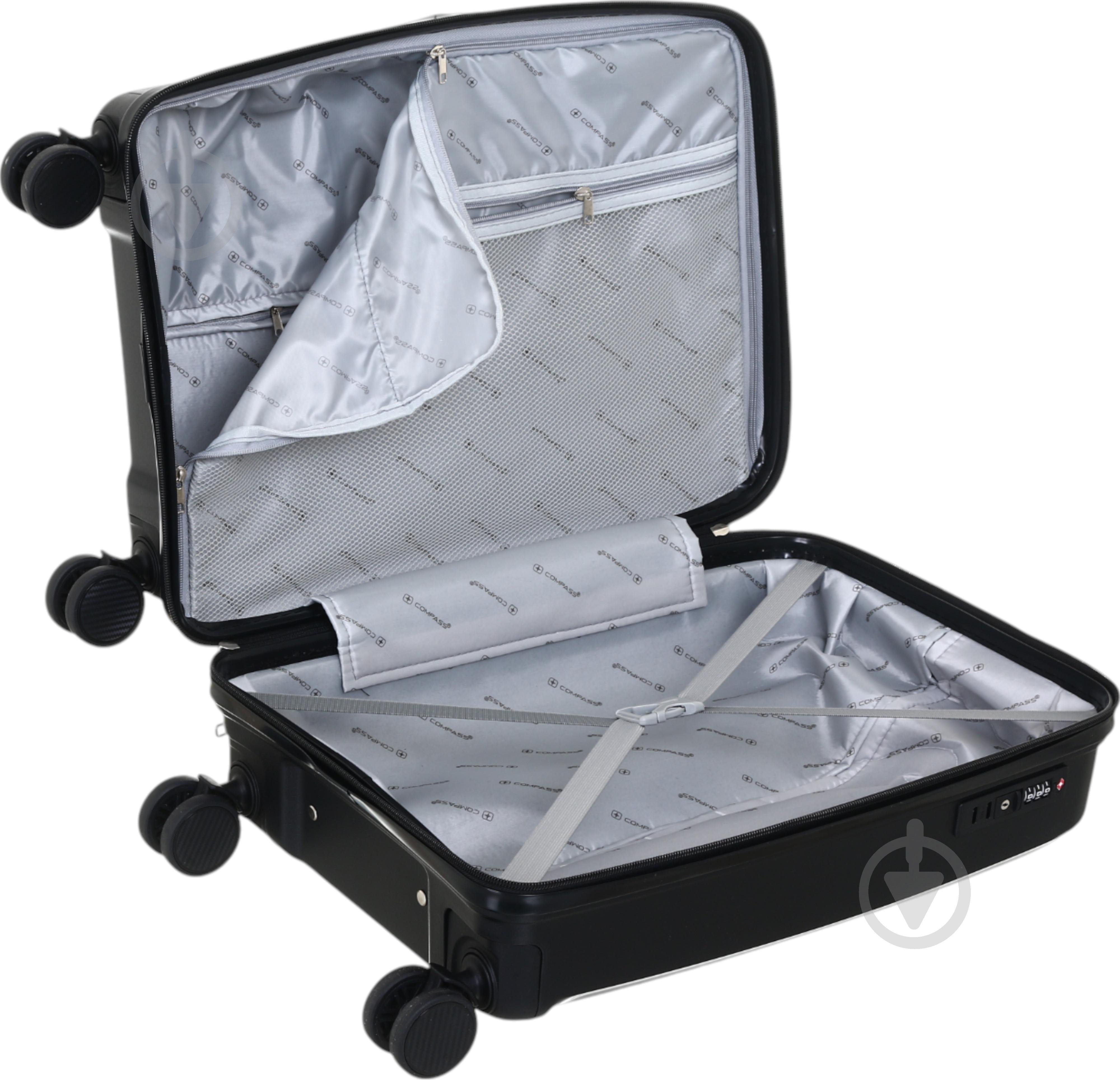 Чемодан Compass PP-849 S черный - фото 6