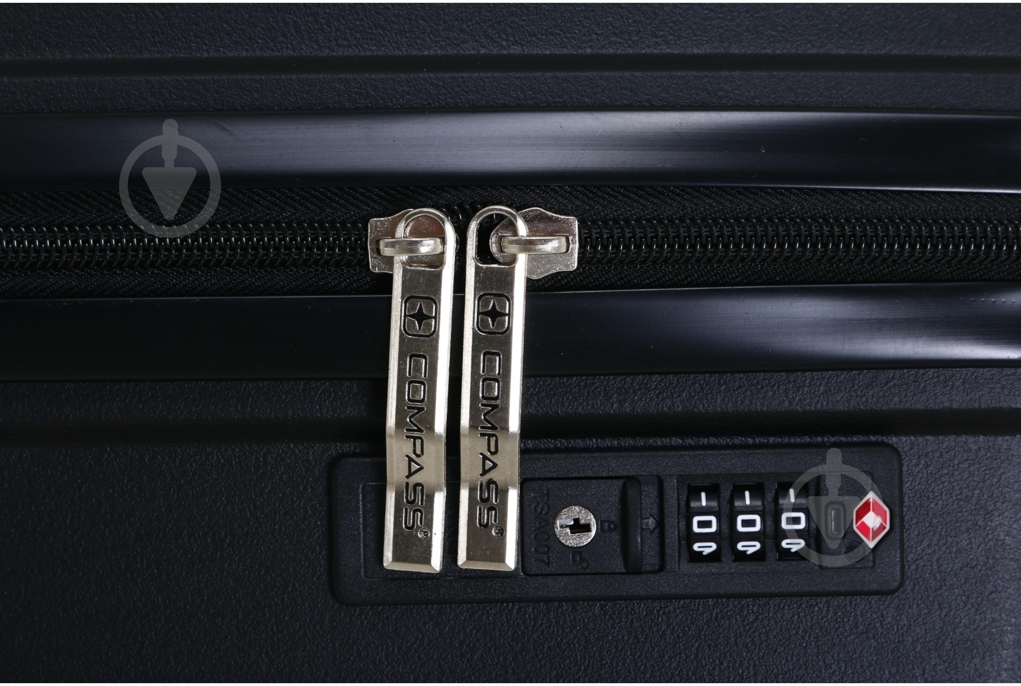 Чемодан Compass PP-849 S черный - фото 8