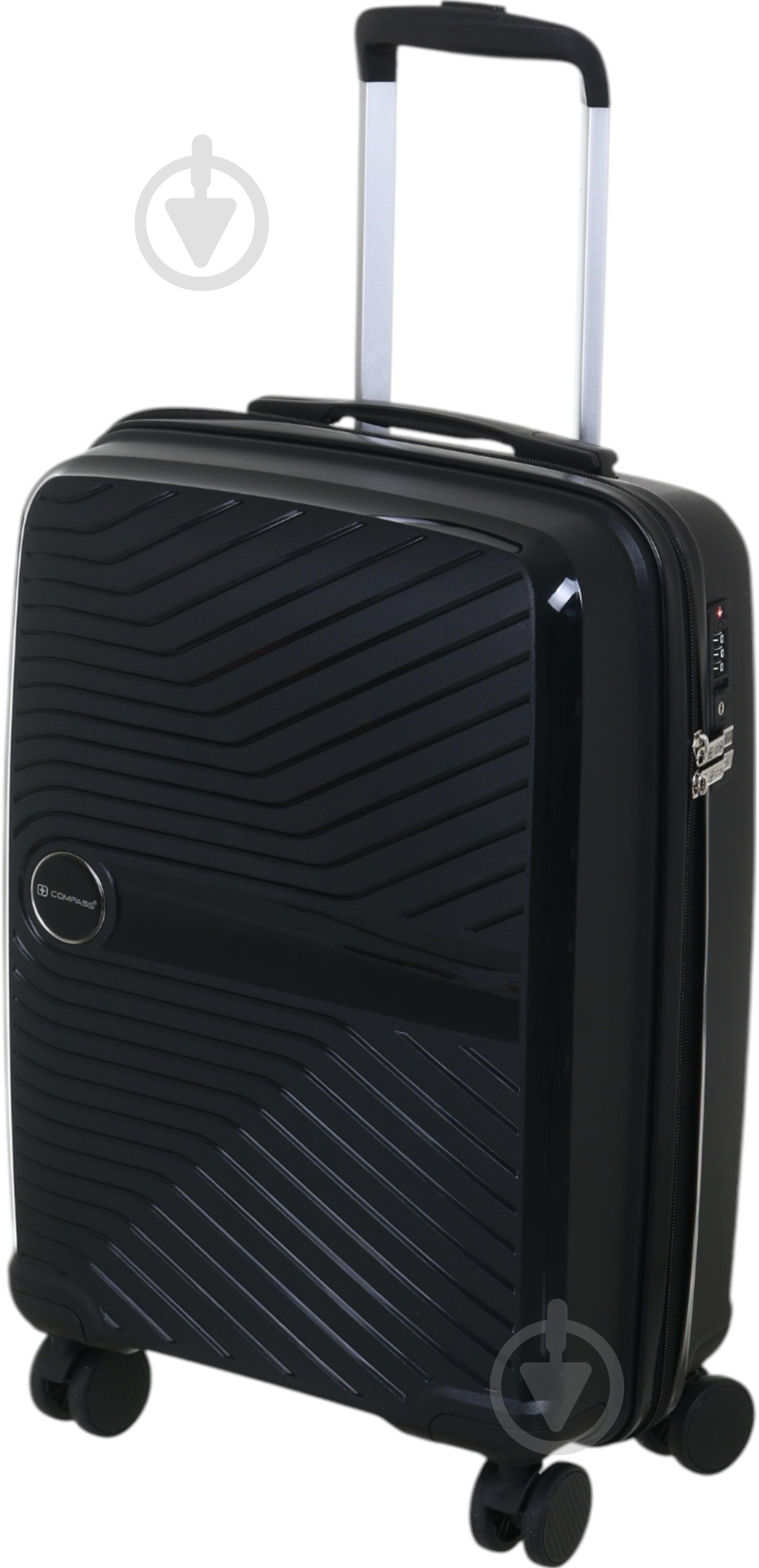 Чемодан Compass PP-849 S черный - фото 4