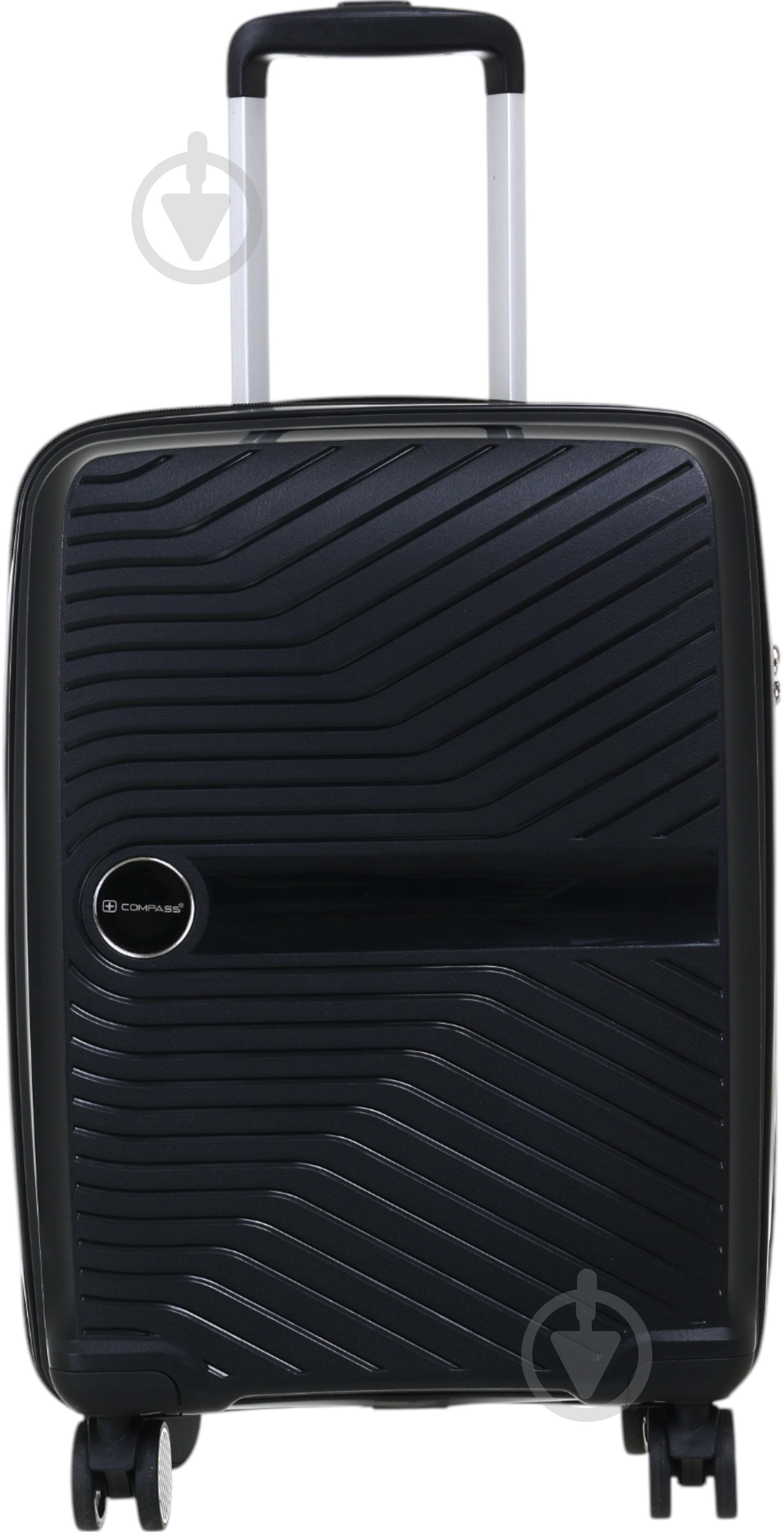 Чемодан Compass PP-849 S черный - фото 2
