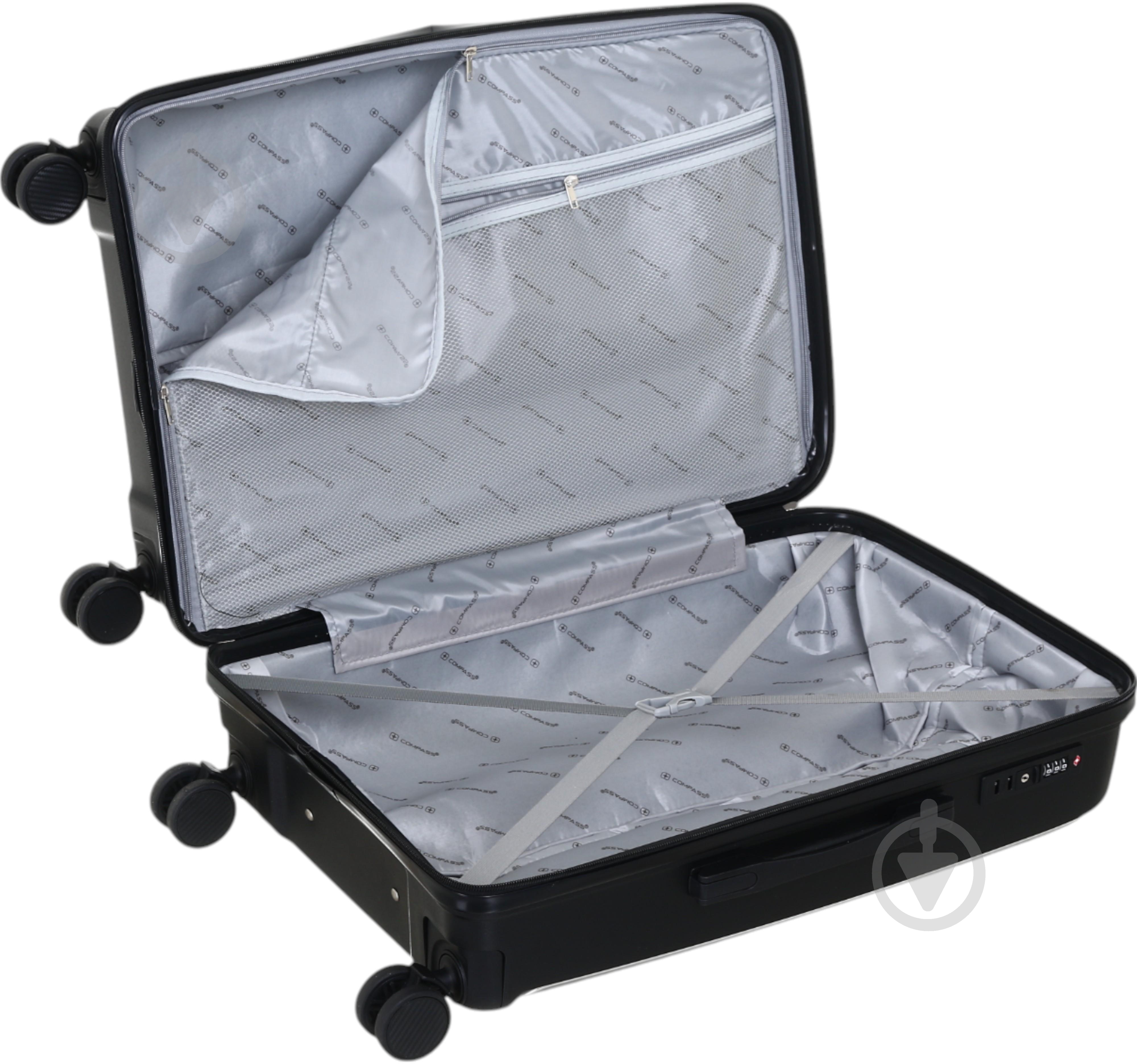 Чемодан Compass PP-849 M черный - фото 11