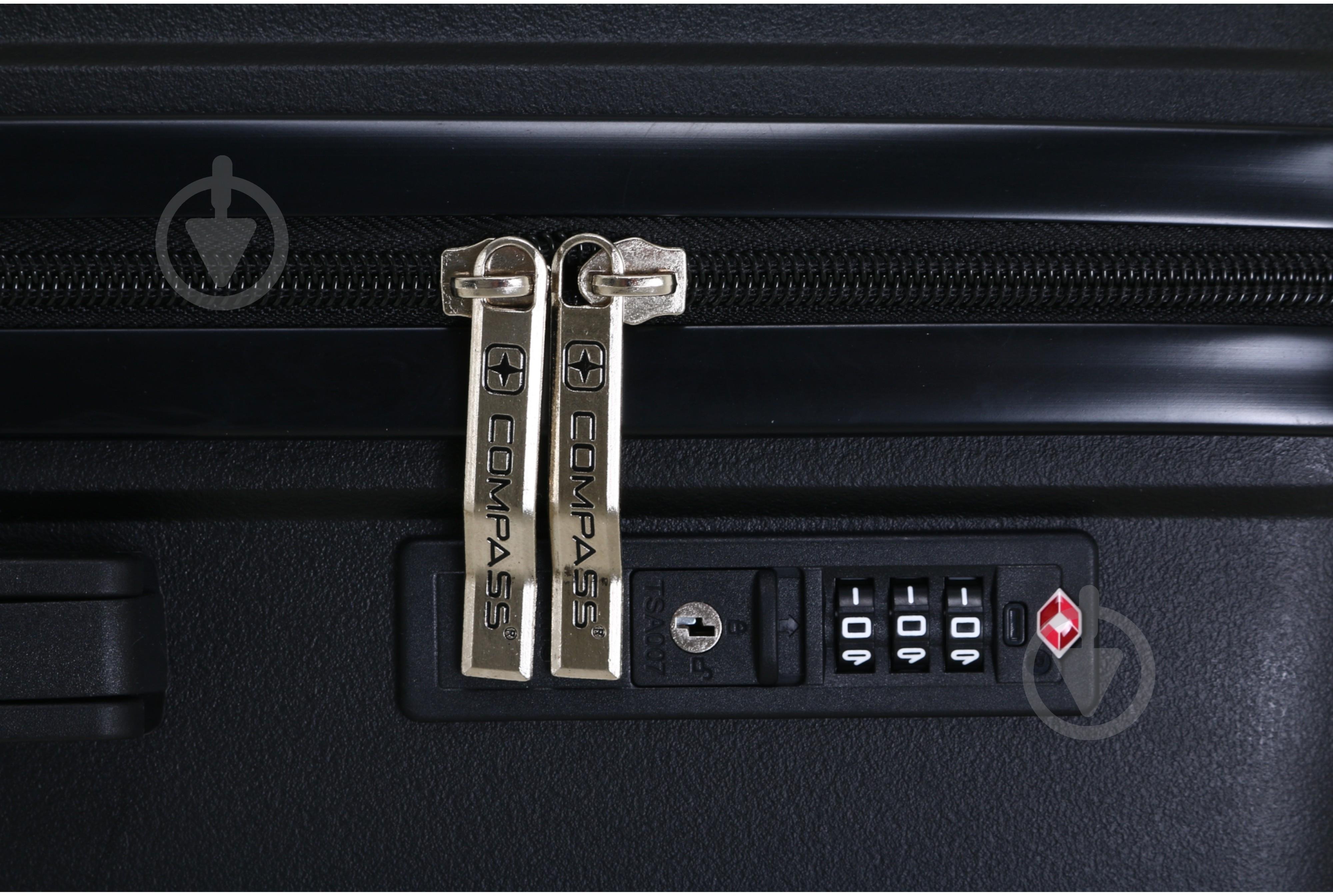 Чемодан Compass PP-849 M черный - фото 8
