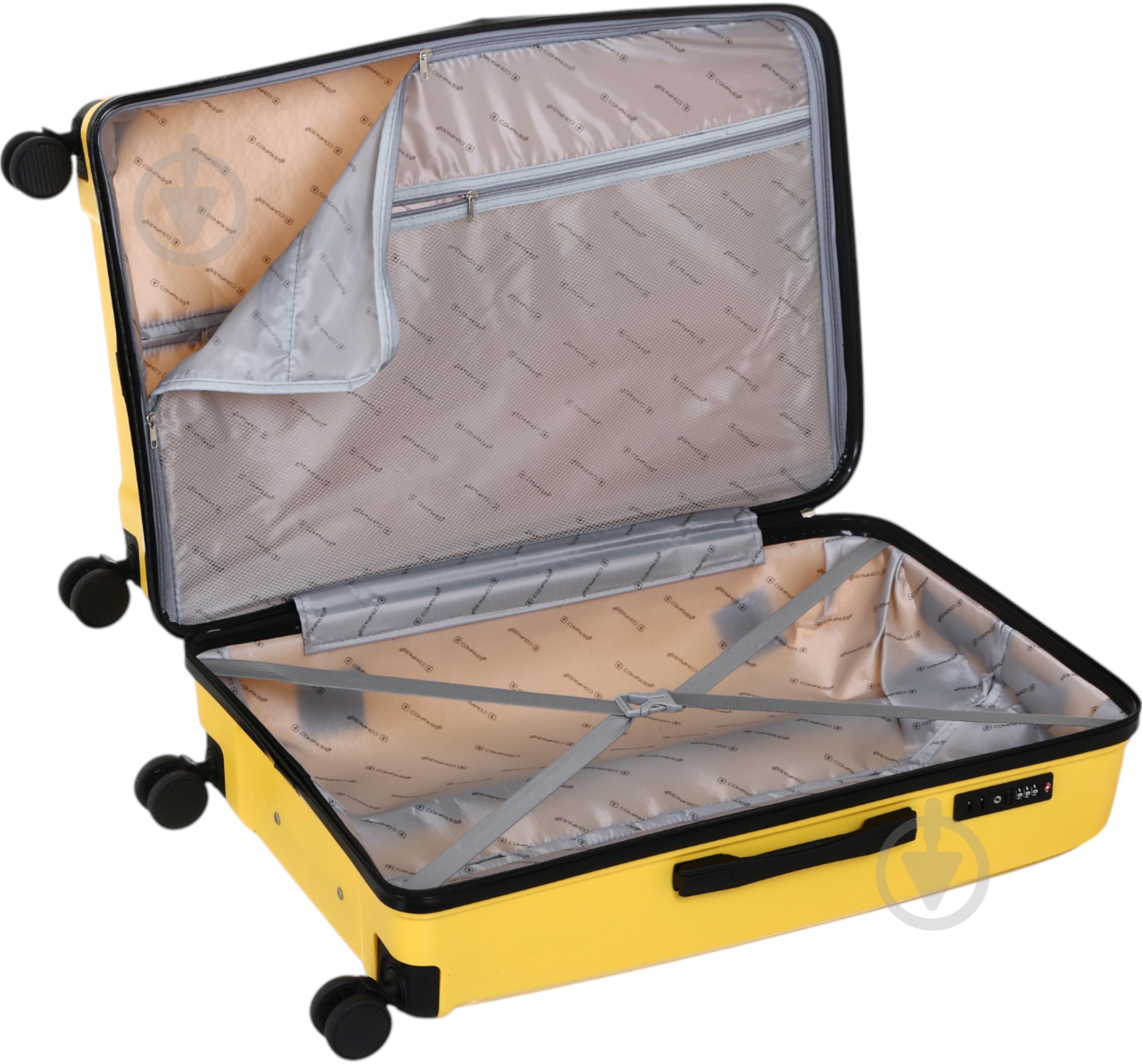 Чемодан Compass PP-849 L желтый - фото 11 Чемодан Compass PP-849 L желтый - фото 11
