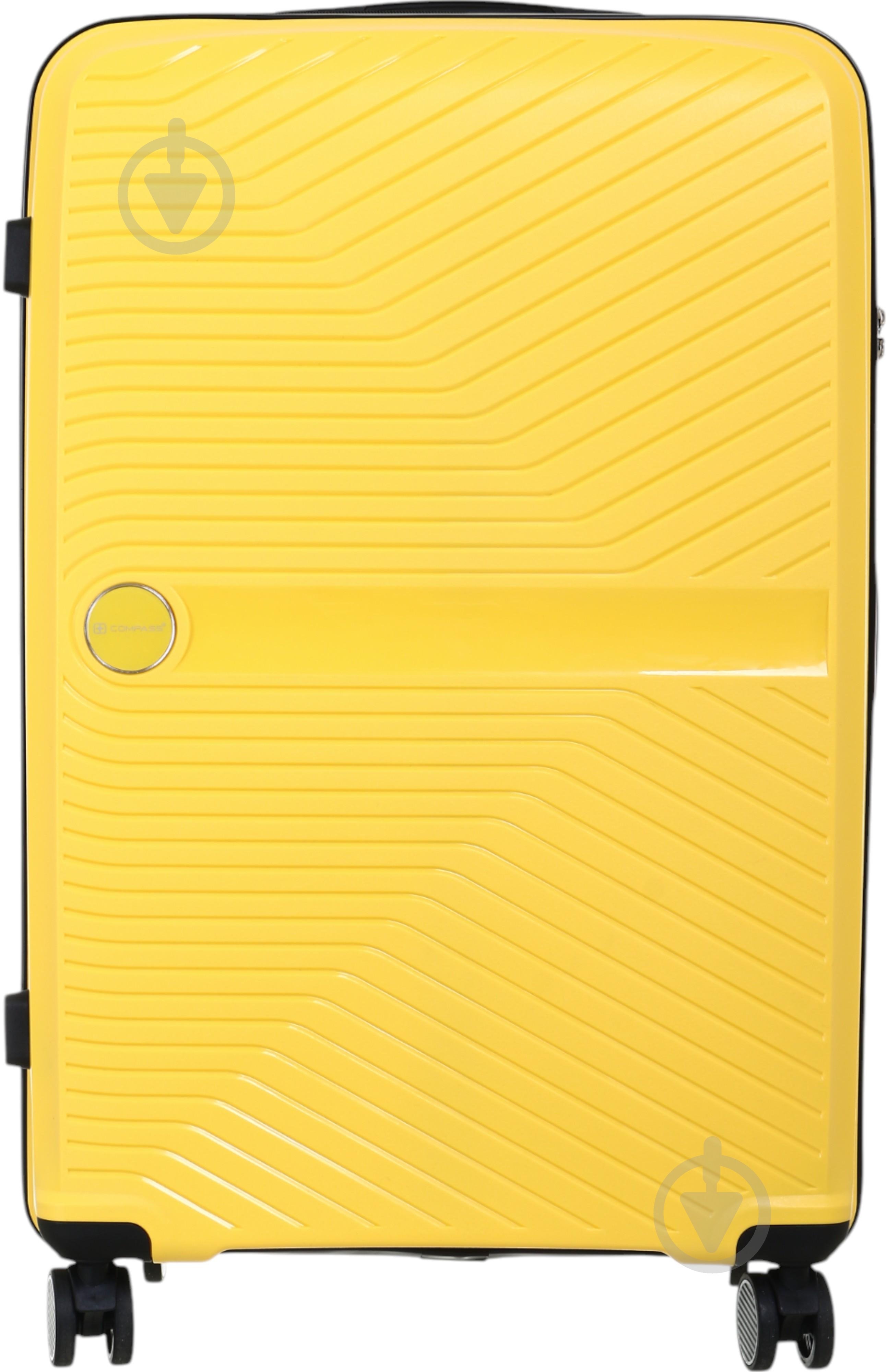 Чемодан Compass PP-849 L желтый - фото 1 Чемодан Compass PP-849 L желтый - фото 1