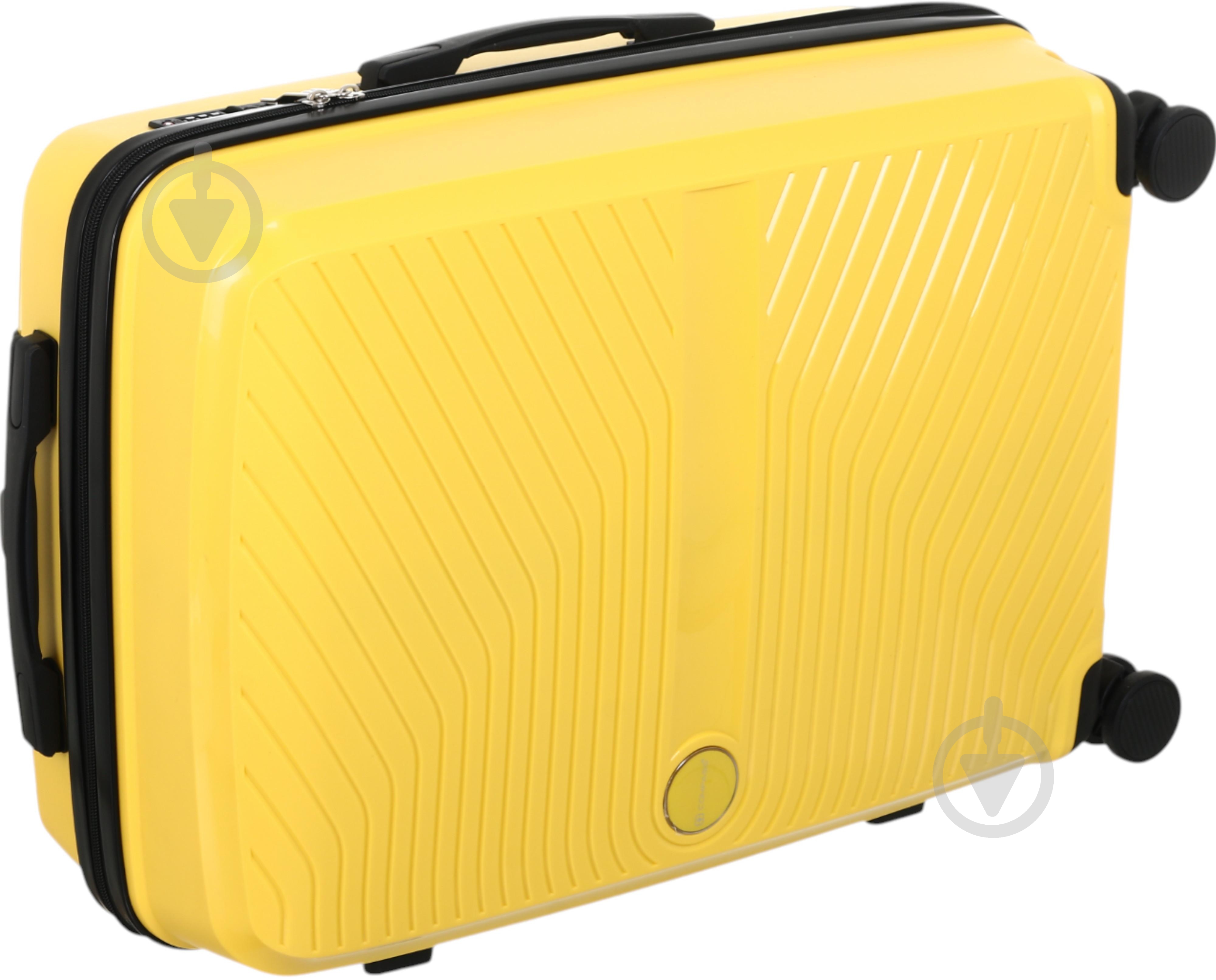Чемодан Compass PP-849 M желтый - фото 9
