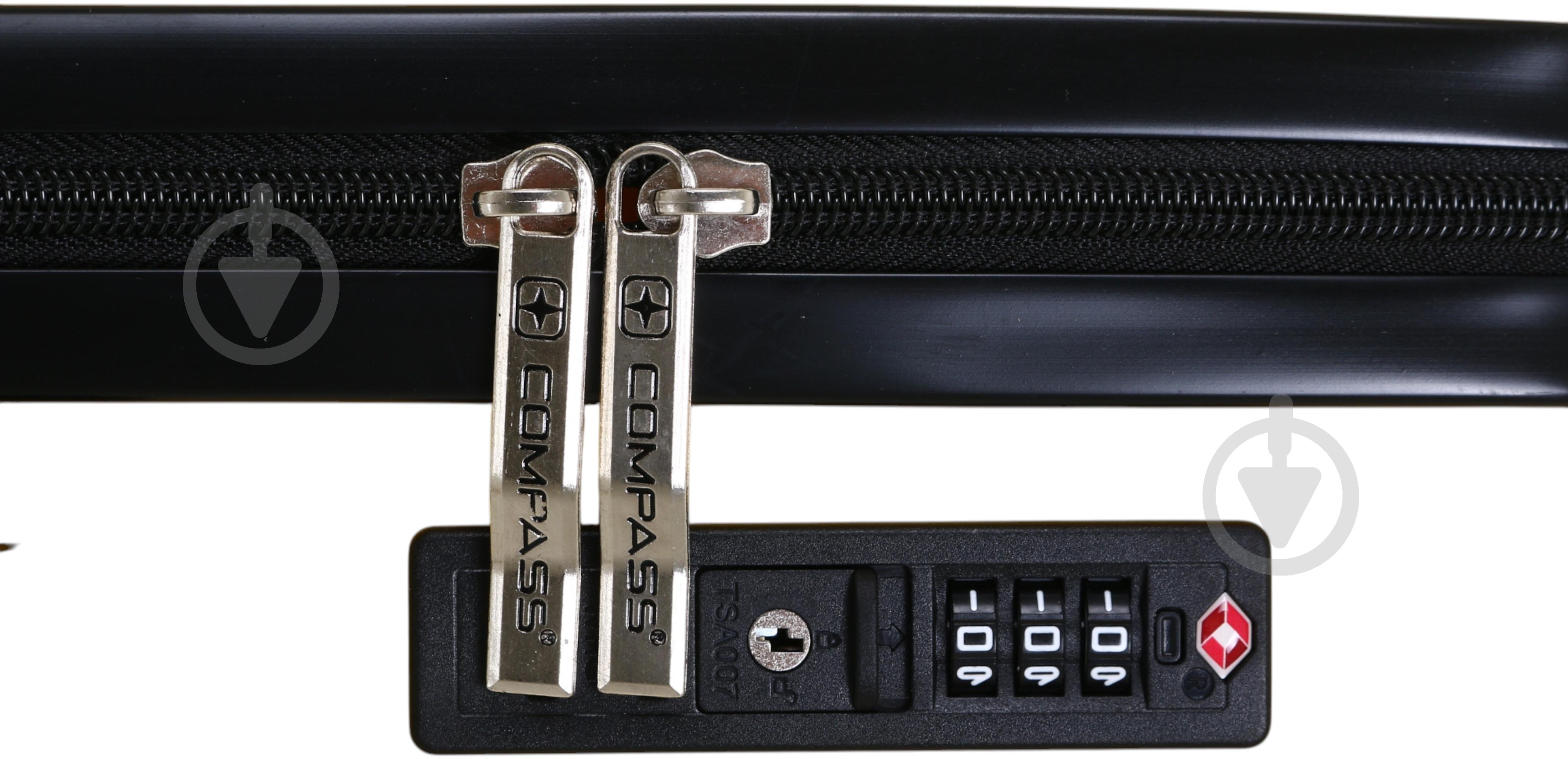 Чемодан Compass PP-849 M желтый - фото 7