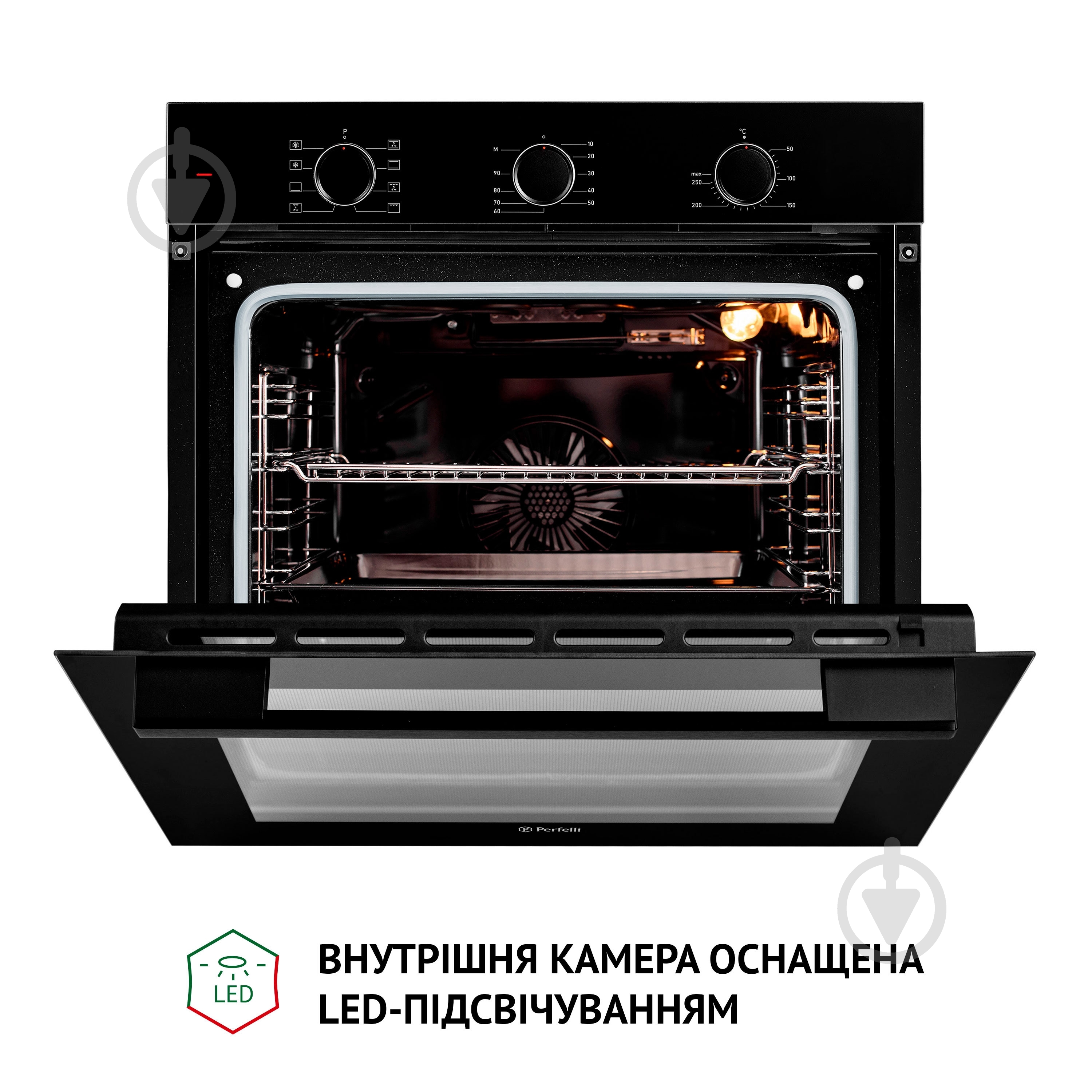 Духова шафа Perfelli DIAMOND 6M8L NERO електрична вбудовувана - фото 11
