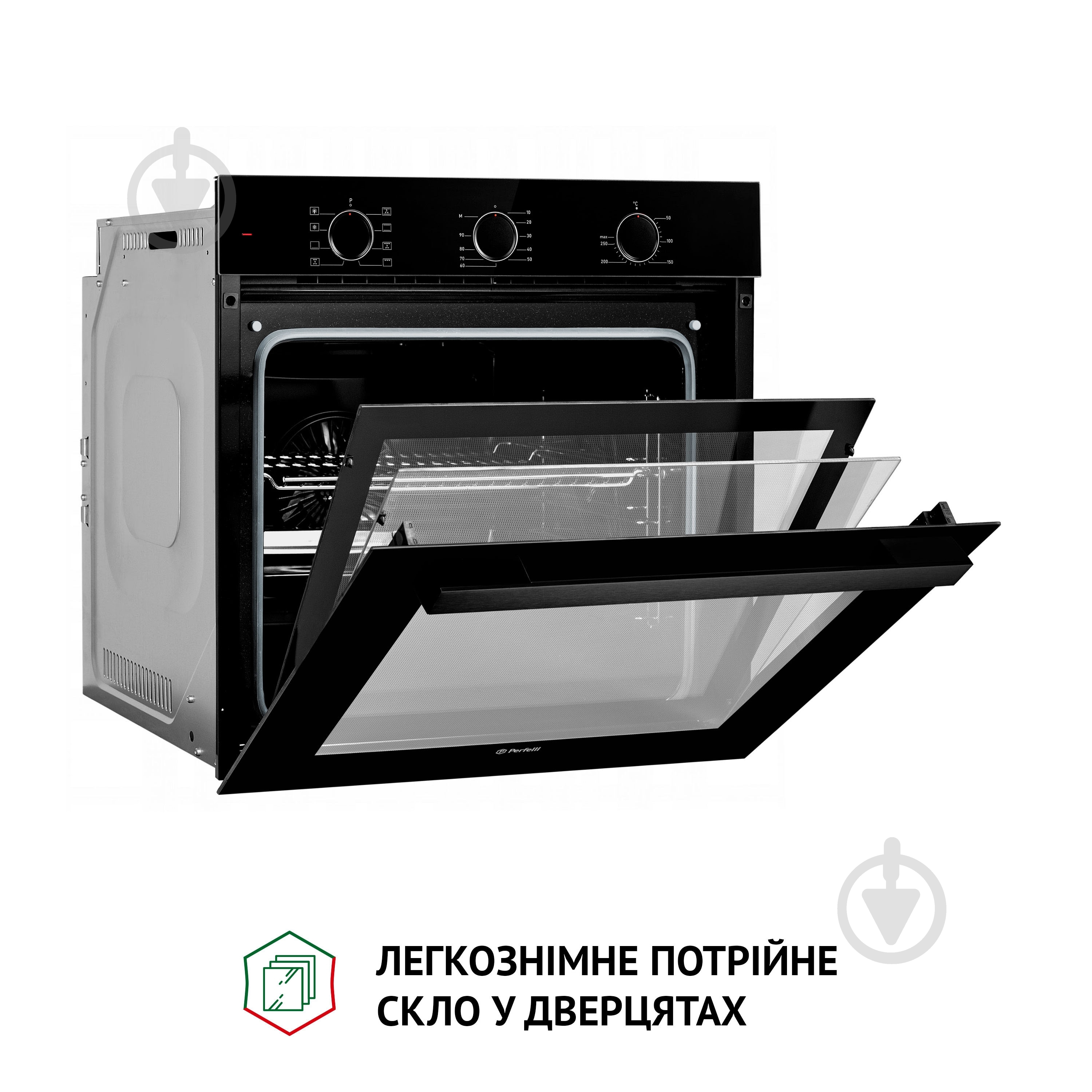 Духова шафа Perfelli DIAMOND 6M8L NERO електрична вбудовувана - фото 4