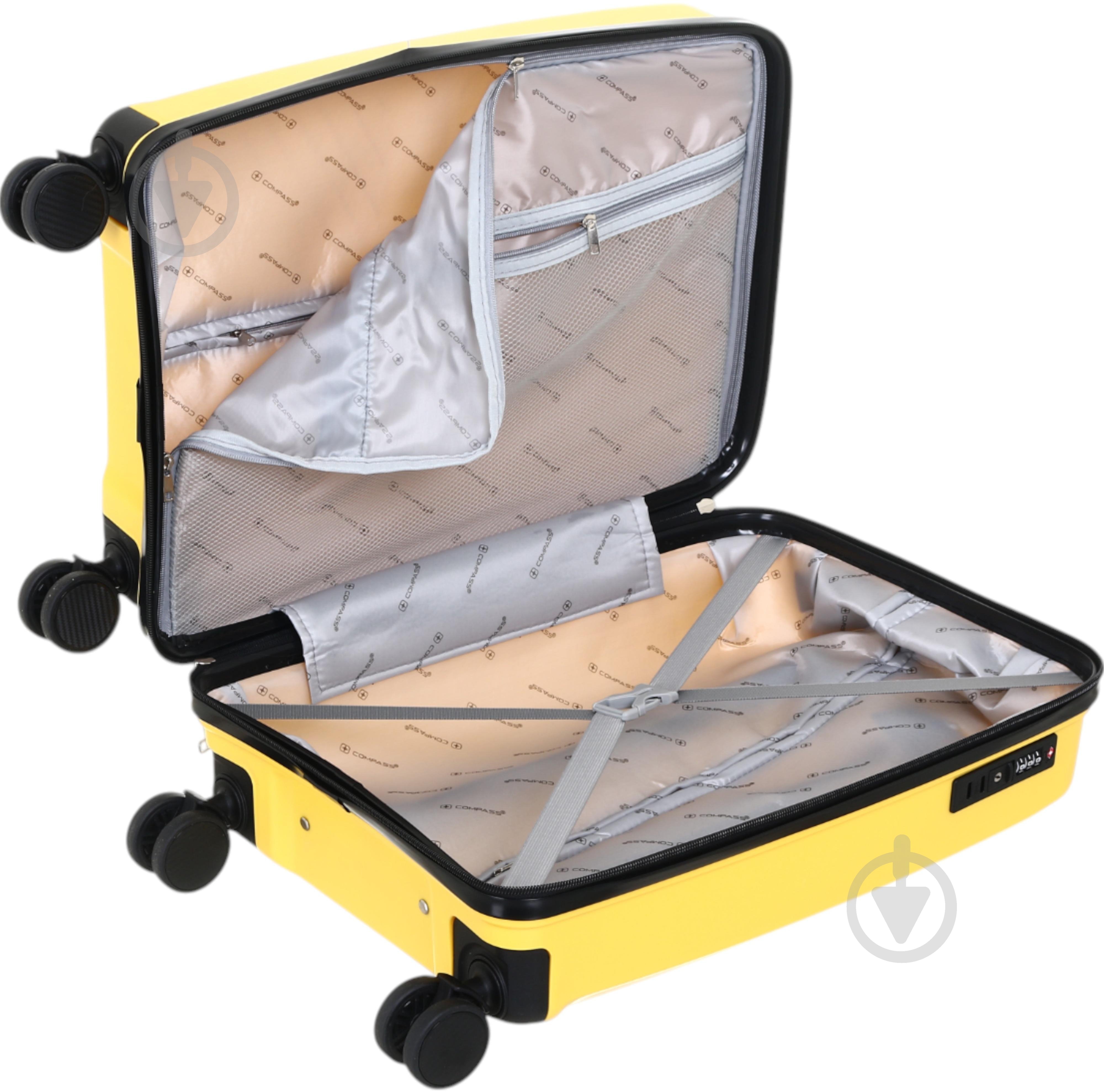 Чемодан Compass PP-849 S желтый - фото 9 Чемодан Compass PP-849 S желтый - фото 9
