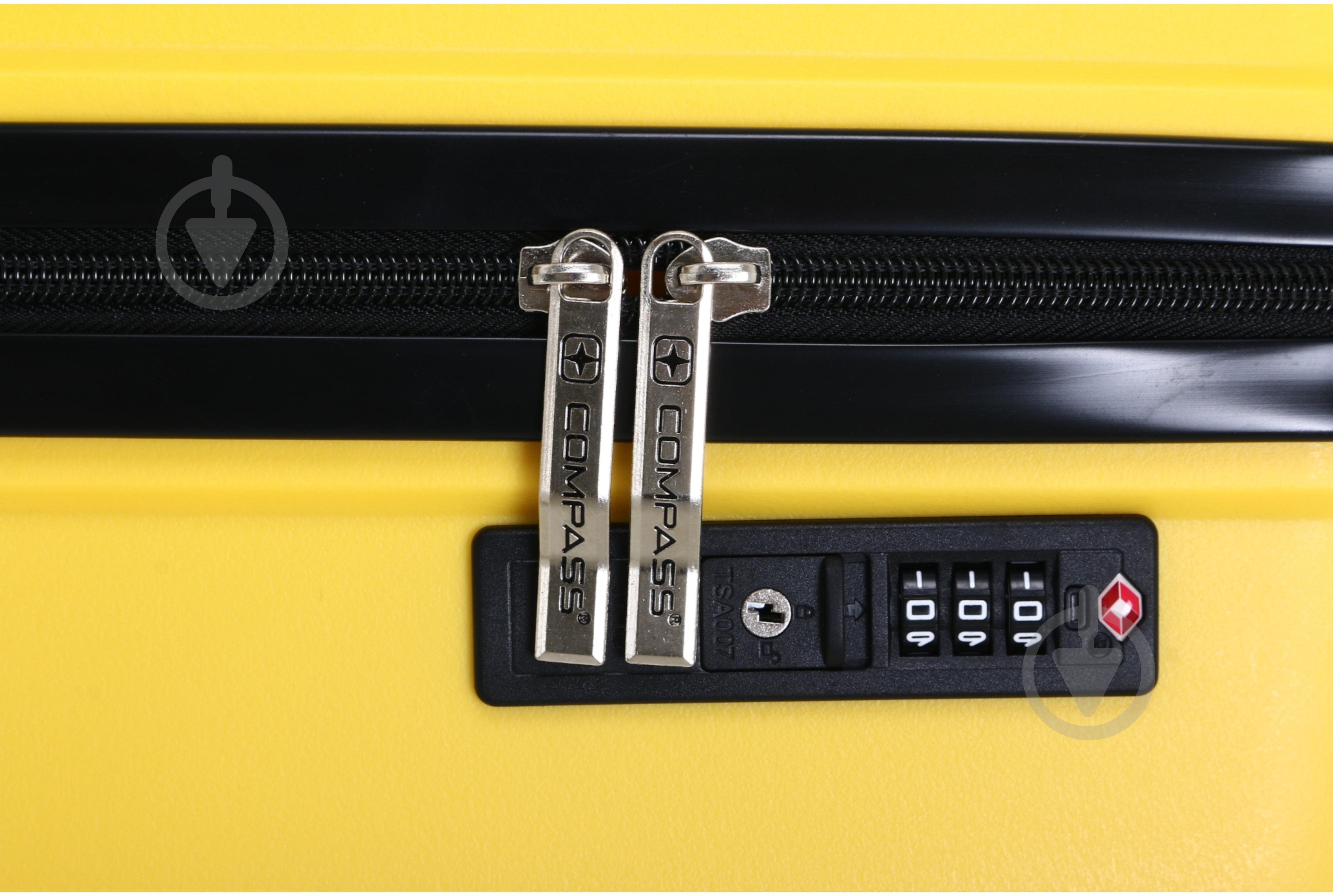 Чемодан Compass PP-849 S желтый - фото 7 Чемодан Compass PP-849 S желтый - фото 7